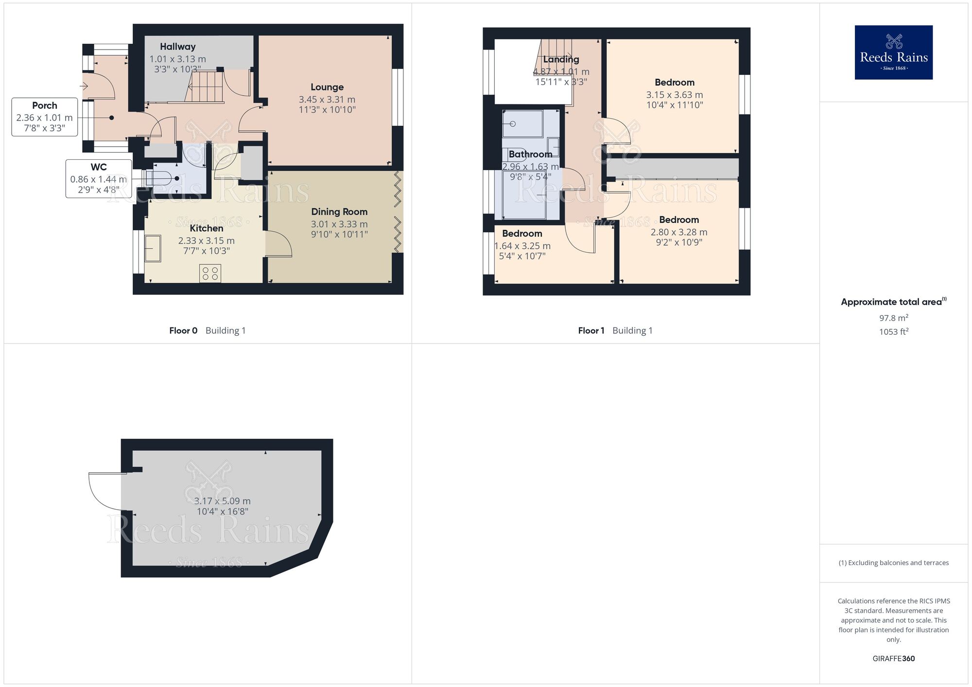 Floorplan of 3 bedroom End Terrace House for sale, Redmere Grove, Manchester, Greater Manchester, M14