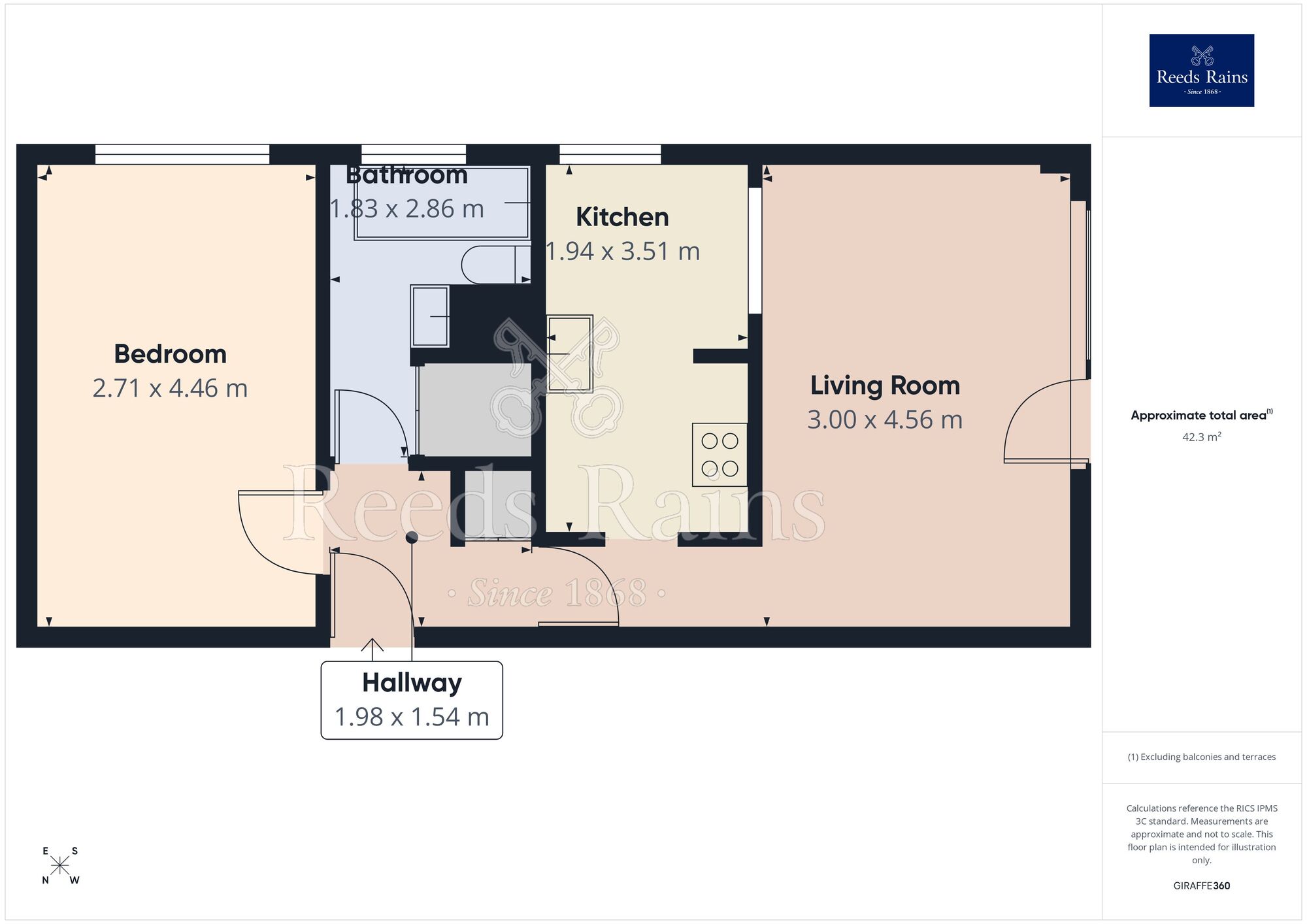 Floorplan of 1 bedroom Flat for sale, The Beeches, Didsbury, Greater Manchester, M20