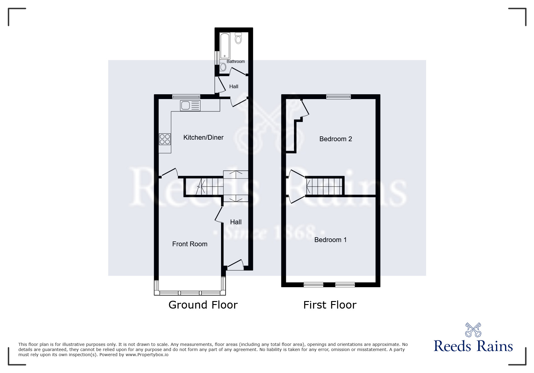 Floorplan of 2 bedroom Mid Terrace House for sale, Brailsford Road, Manchester, Greater Manchester, M14