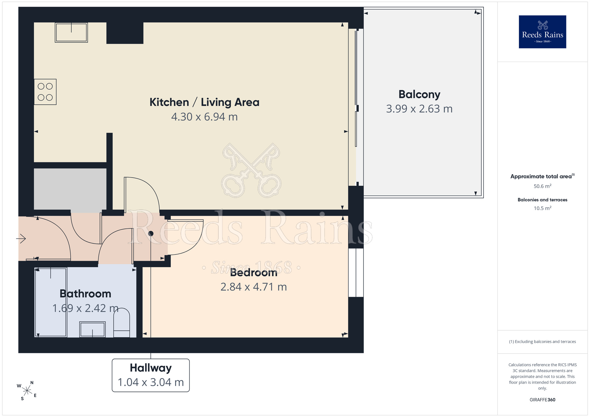 Floorplan of 1 bedroom Flat to rent, Kensal Drive, Manchester, Greater Manchester, M20