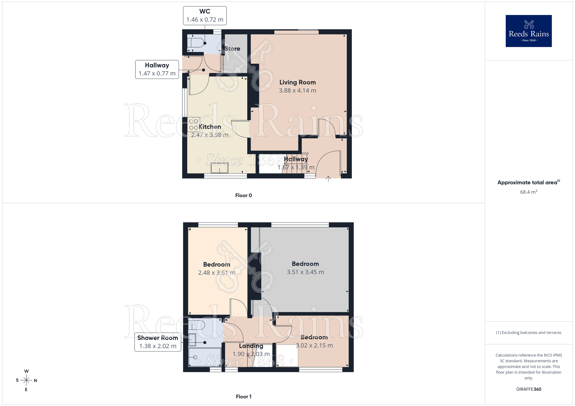 Floorplan of 3 bedroom Semi Detached House for sale, Wallasey Avenue, Manchester, Greater Manchester, M14