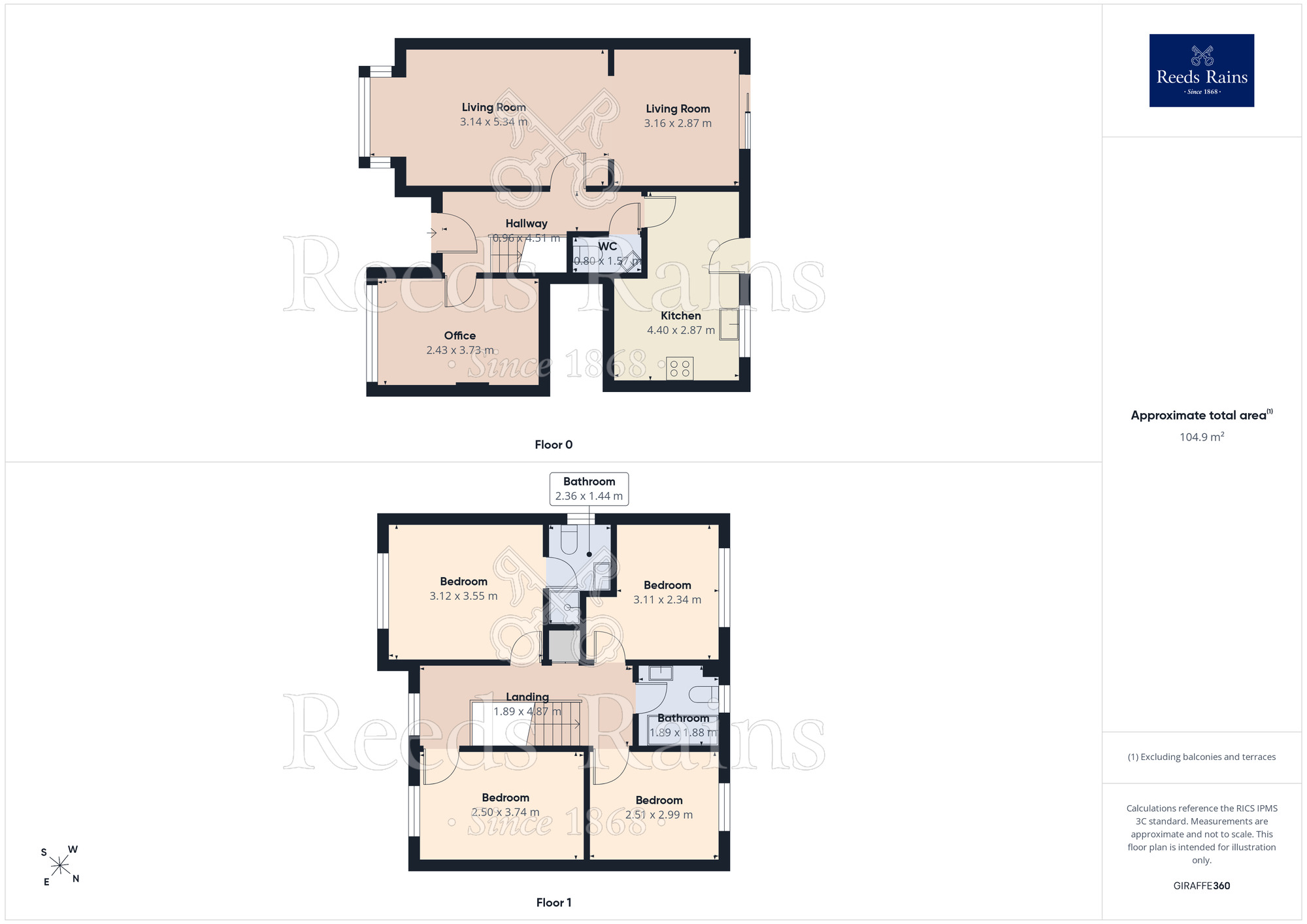 Floorplan of 4 bedroom House to rent, Bronington Close, Manchester, Greater Manchester, M22