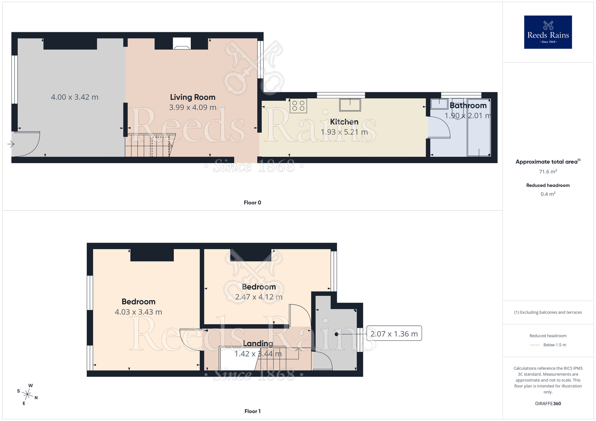 Floorplan of 2 bedroom Mid Terrace House to rent, Thornton Road, Manchester, Greater Manchester, M14