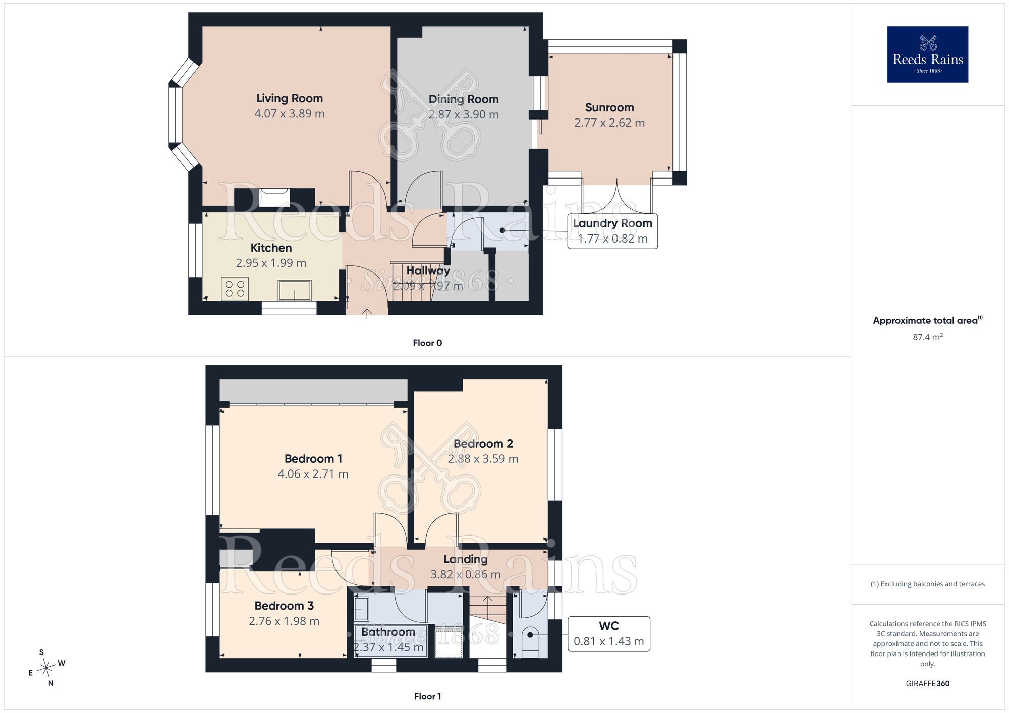 Floorplan of 3 bedroom Semi Detached House for sale, Errwood Road, Manchester, Greater Manchester, M19