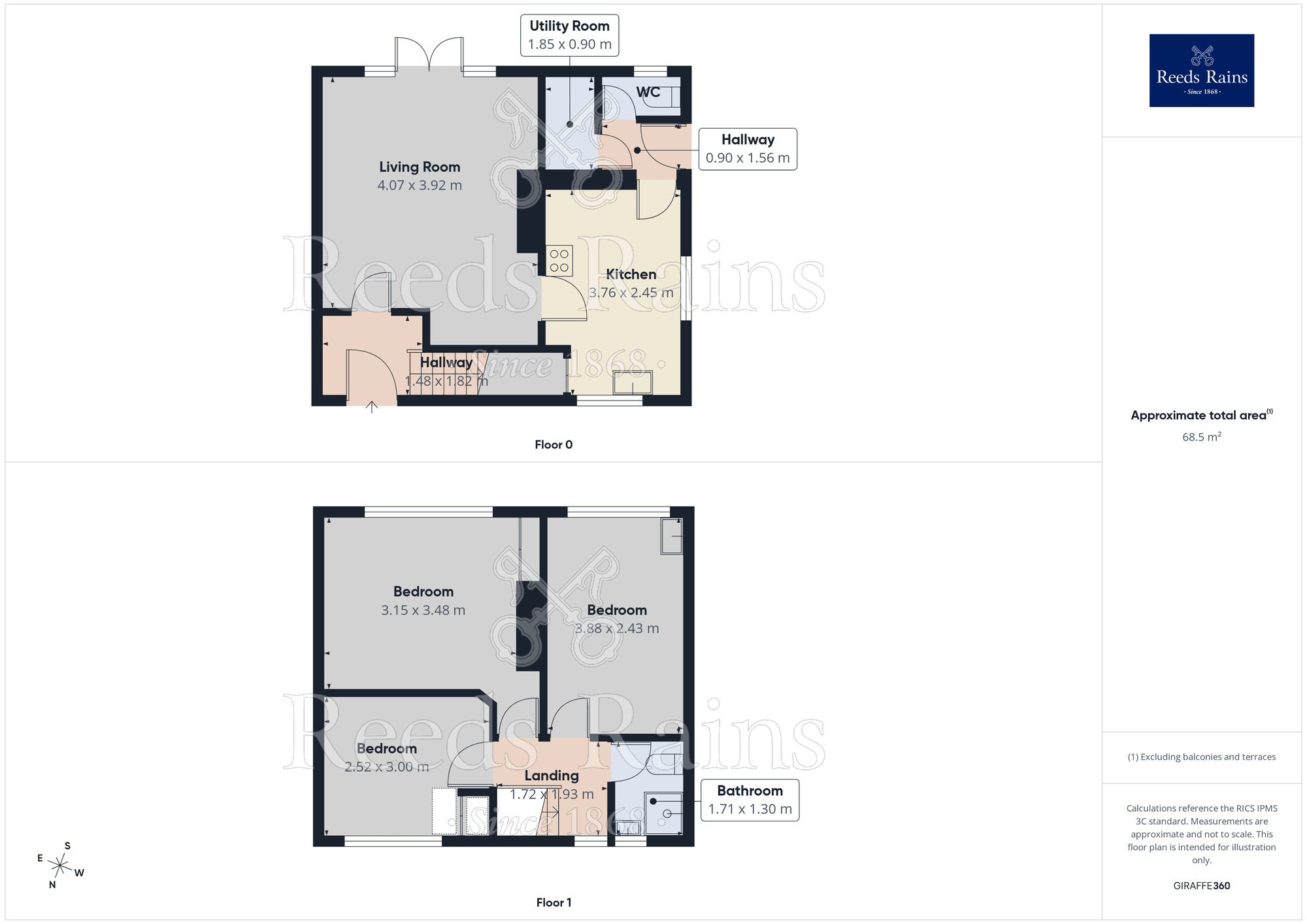 Floorplan of 3 bedroom Semi Detached House for sale, Catterick Road, Manchester, Greater Manchester, M20