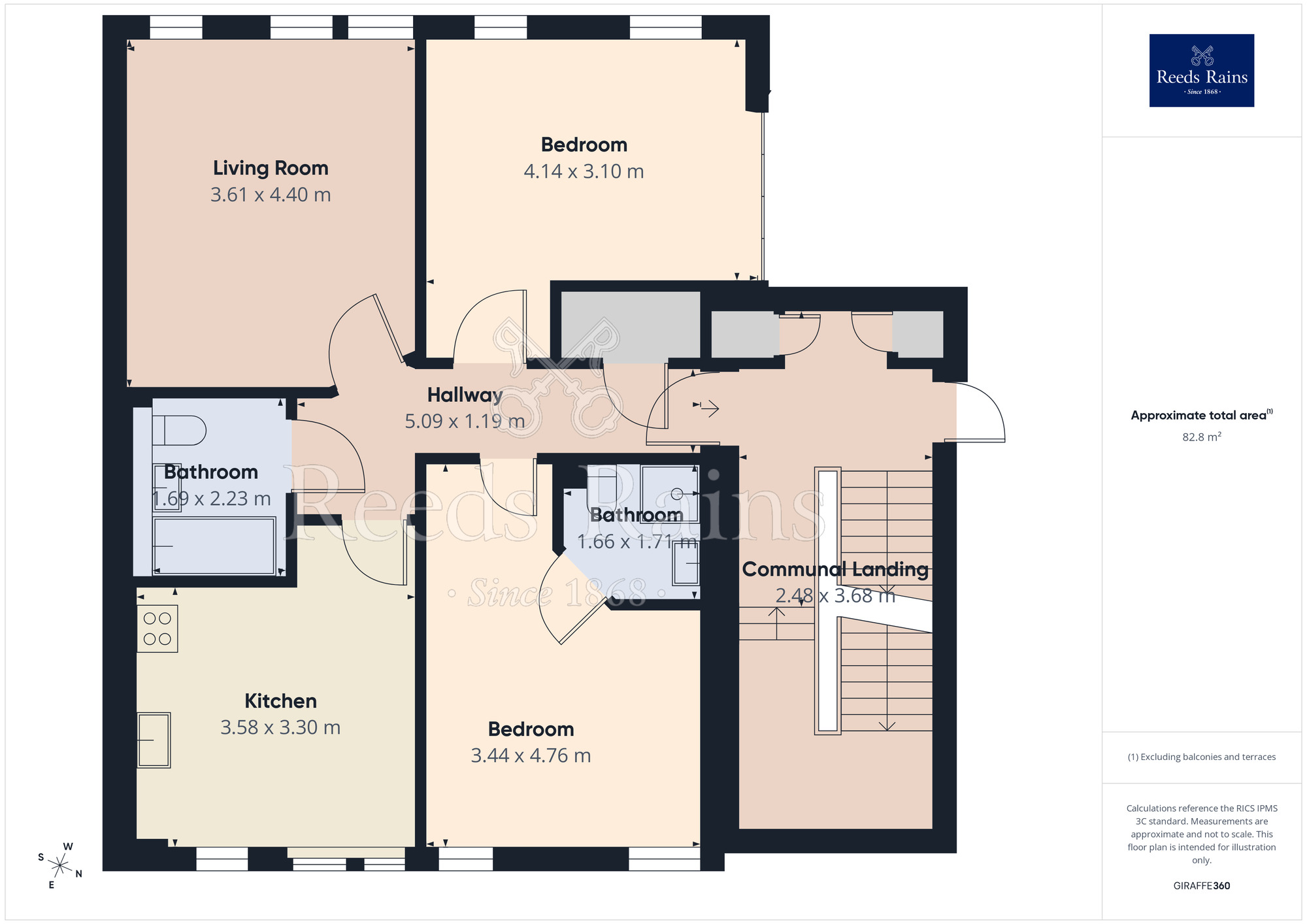 Floorplan of 2 bedroom Flat to rent, Bronington Close, Manchester, Greater Manchester, M22