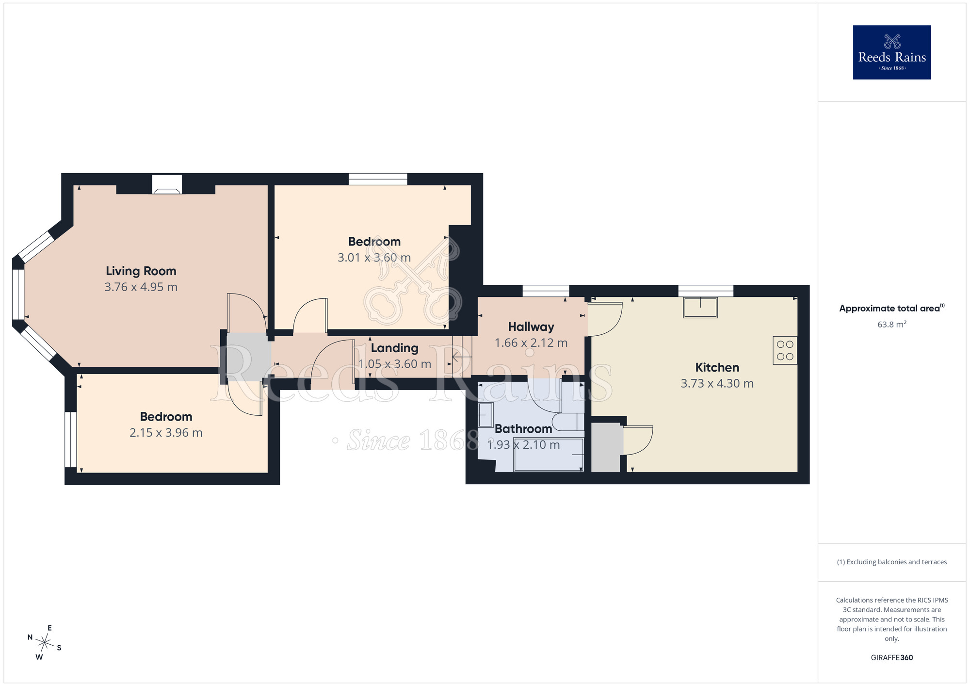 Floorplan of 2 bedroom Flat to rent, Parsonage Road, Manchester, Greater Manchester, M20