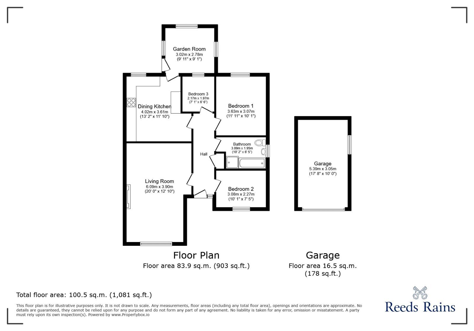 Floorplan of 3 bedroom Detached Bungalow to rent, Thirlmere Drive, North Anston, Sheffield, S25