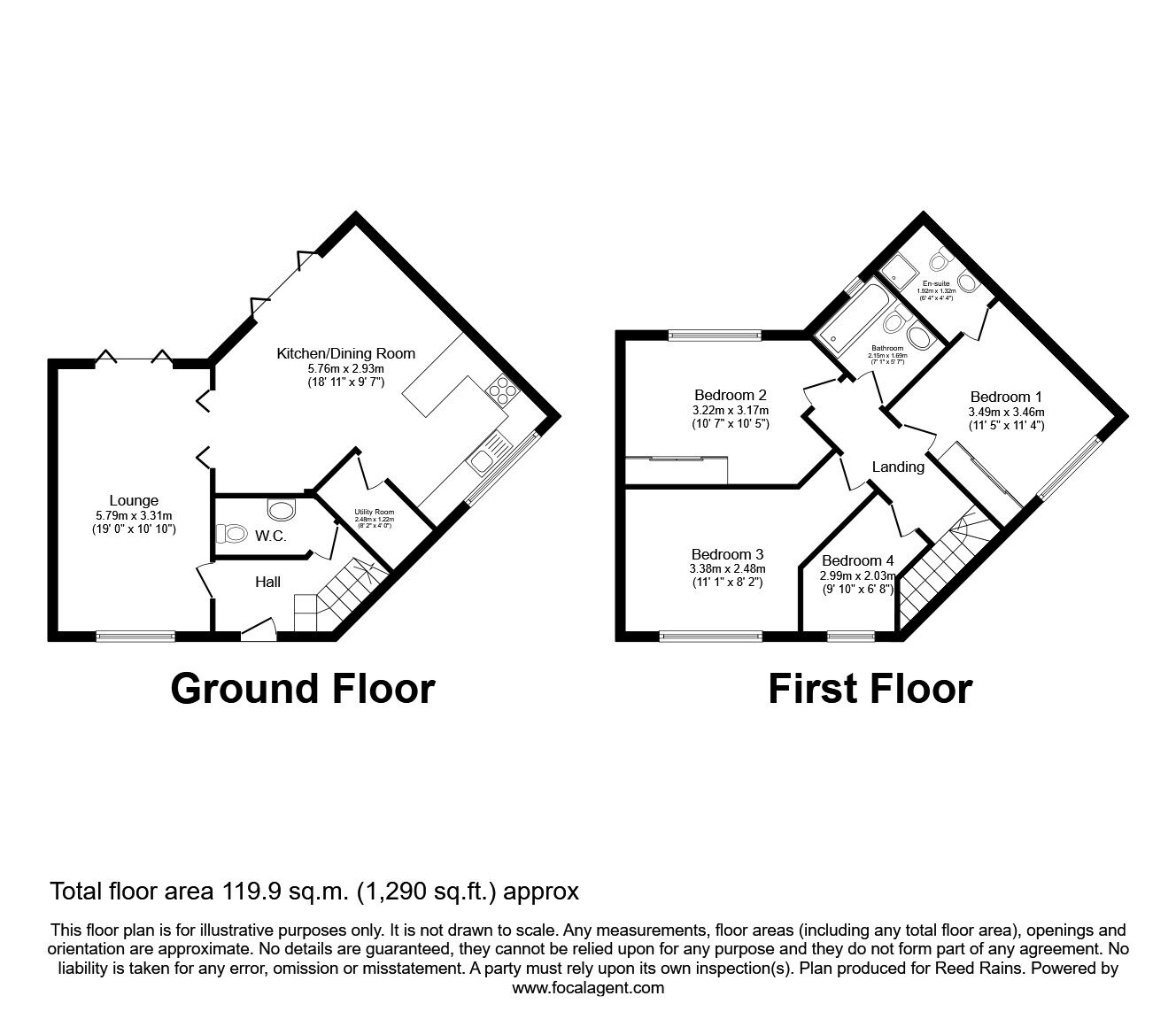 Floorplan of 4 bedroom Semi Detached House to rent, Main Street, North Anston, South Yorkshire, S25