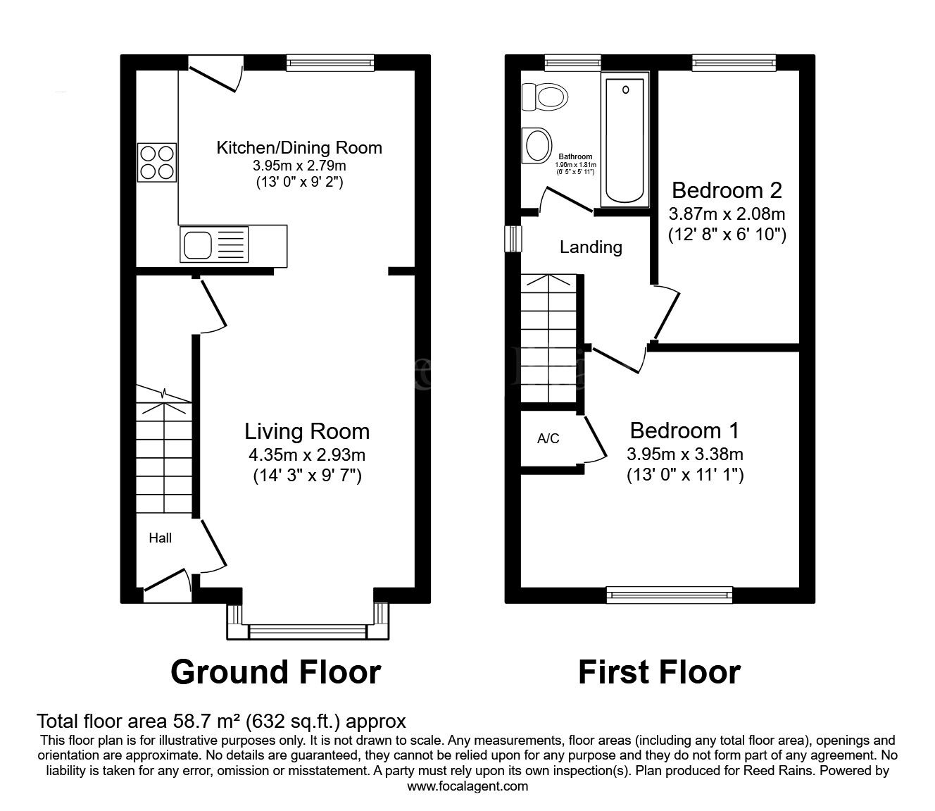 Floorplan of 2 bedroom Semi Detached House for sale, Park Lane, Laughton Common, Sheffield, S25
