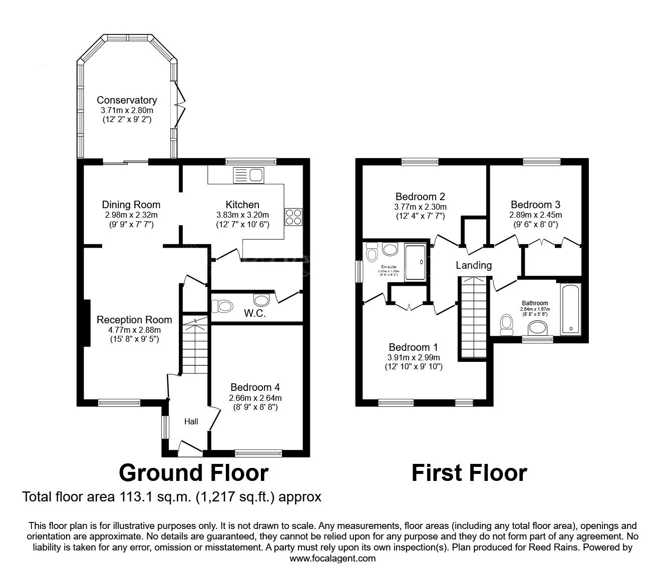 Floorplan of 4 bedroom Detached House for sale, Cramfit Crescent, Dinnington, South Yorkshire, S25