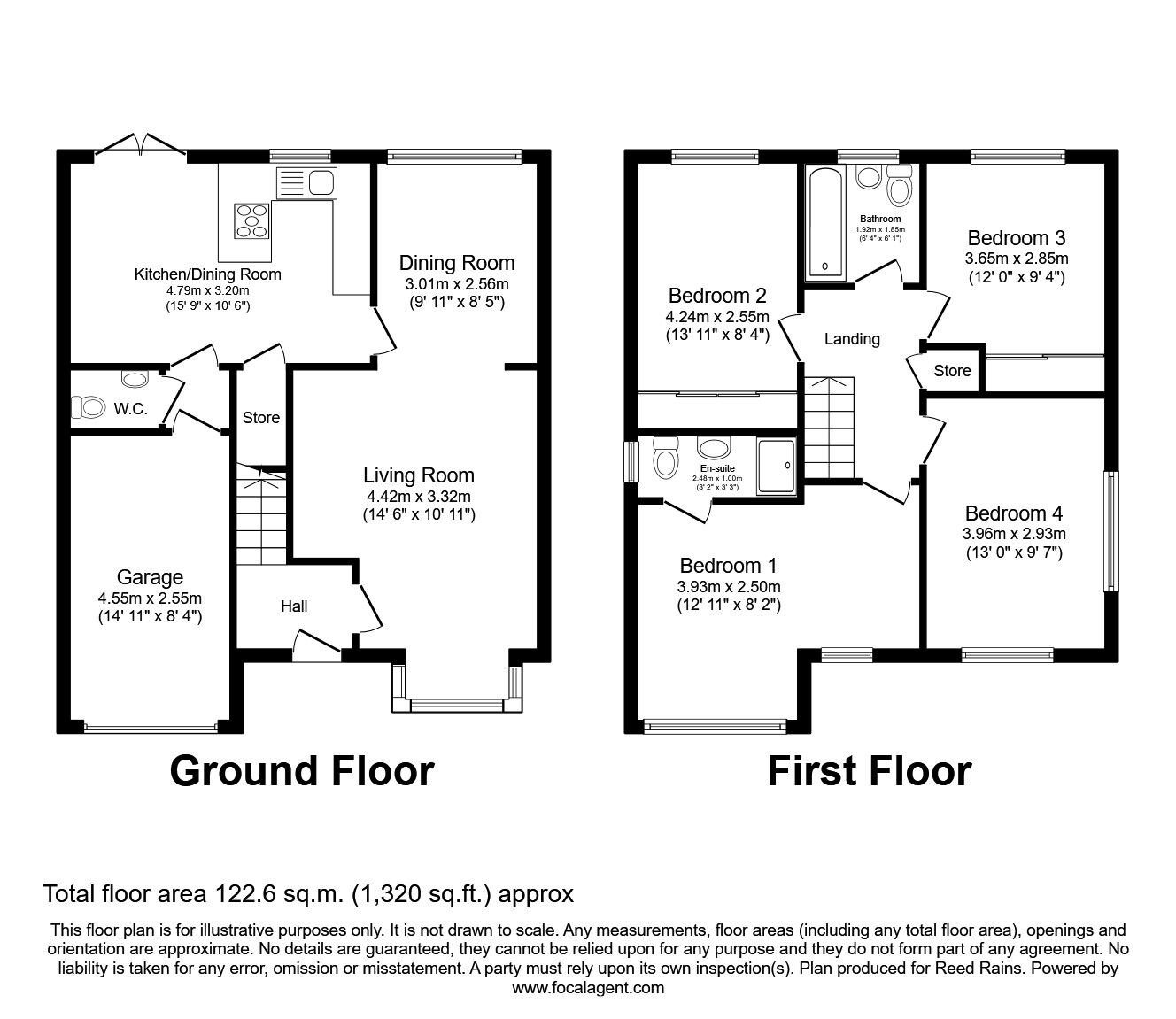 Floorplan of 4 bedroom Detached House for sale, Birkdale Avenue, Dinnington, South Yorkshire, S25