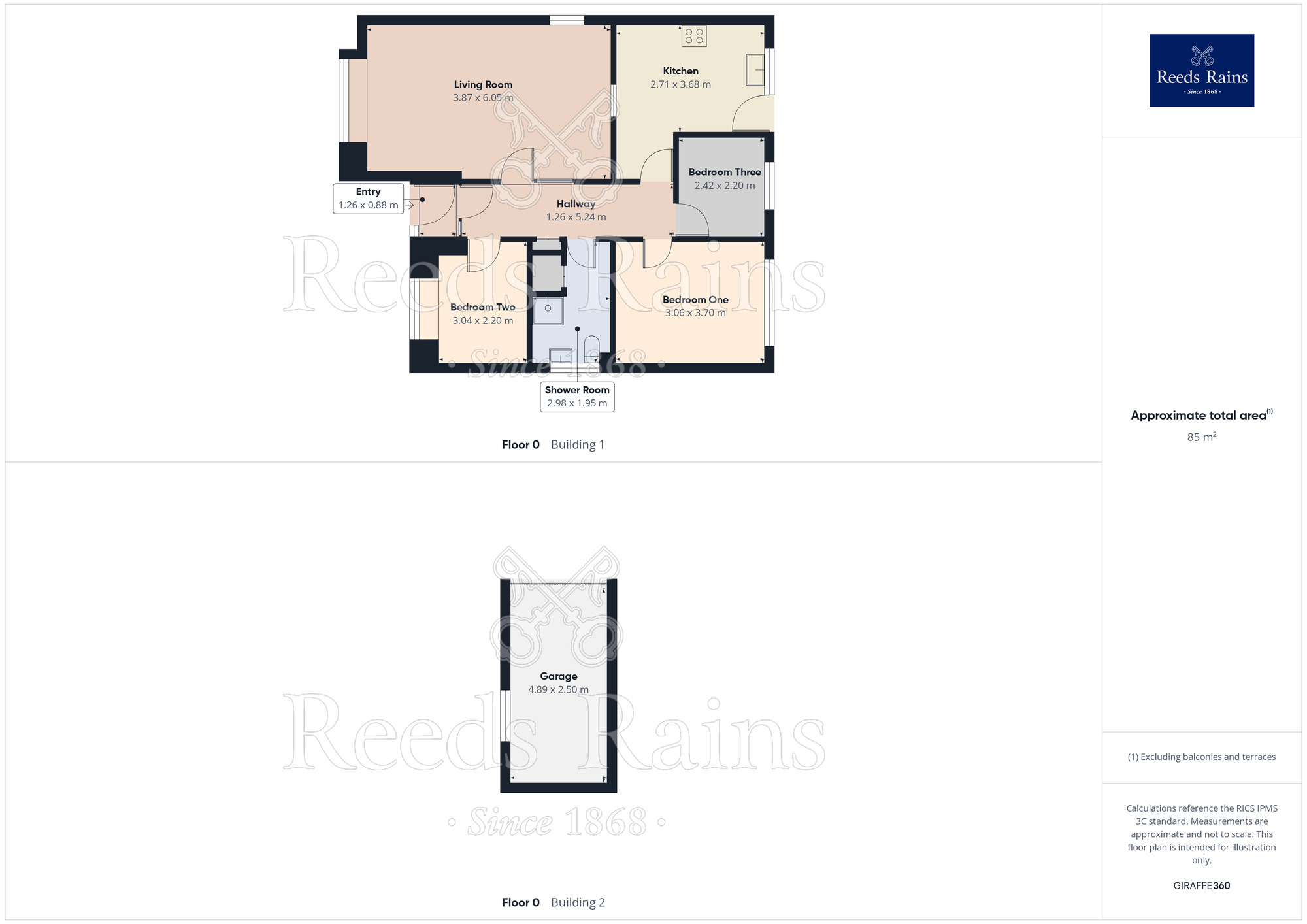 Floorplan of 3 bedroom Detached Bungalow for sale, Hawkshead Crescent, North Anston, South Yorkshire, S25