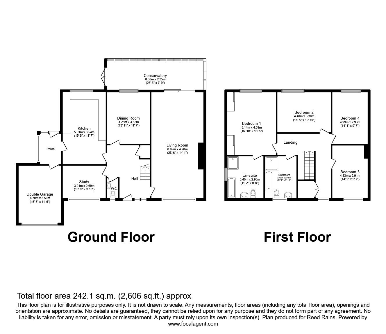Floorplan of 4 bedroom Detached House for sale, Green Arbour Court, Thurcroft, South Yorkshire, S66