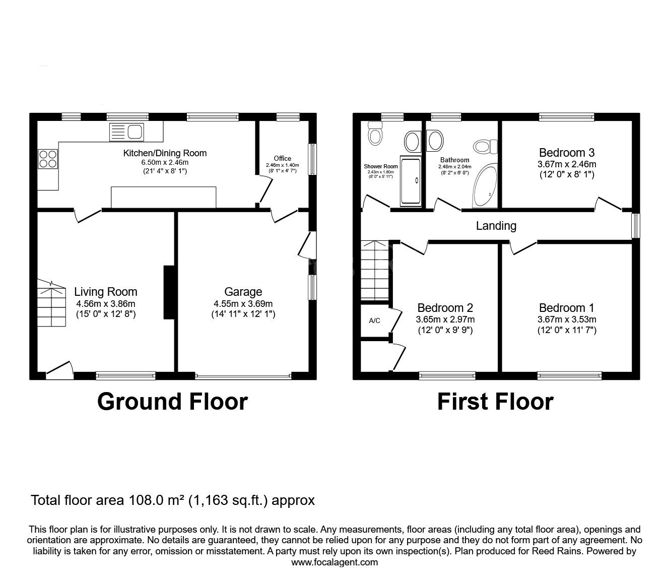 Floorplan of 3 bedroom End Terrace House for sale, Sunnyside Close, North Anston, South Yorkshire, S25