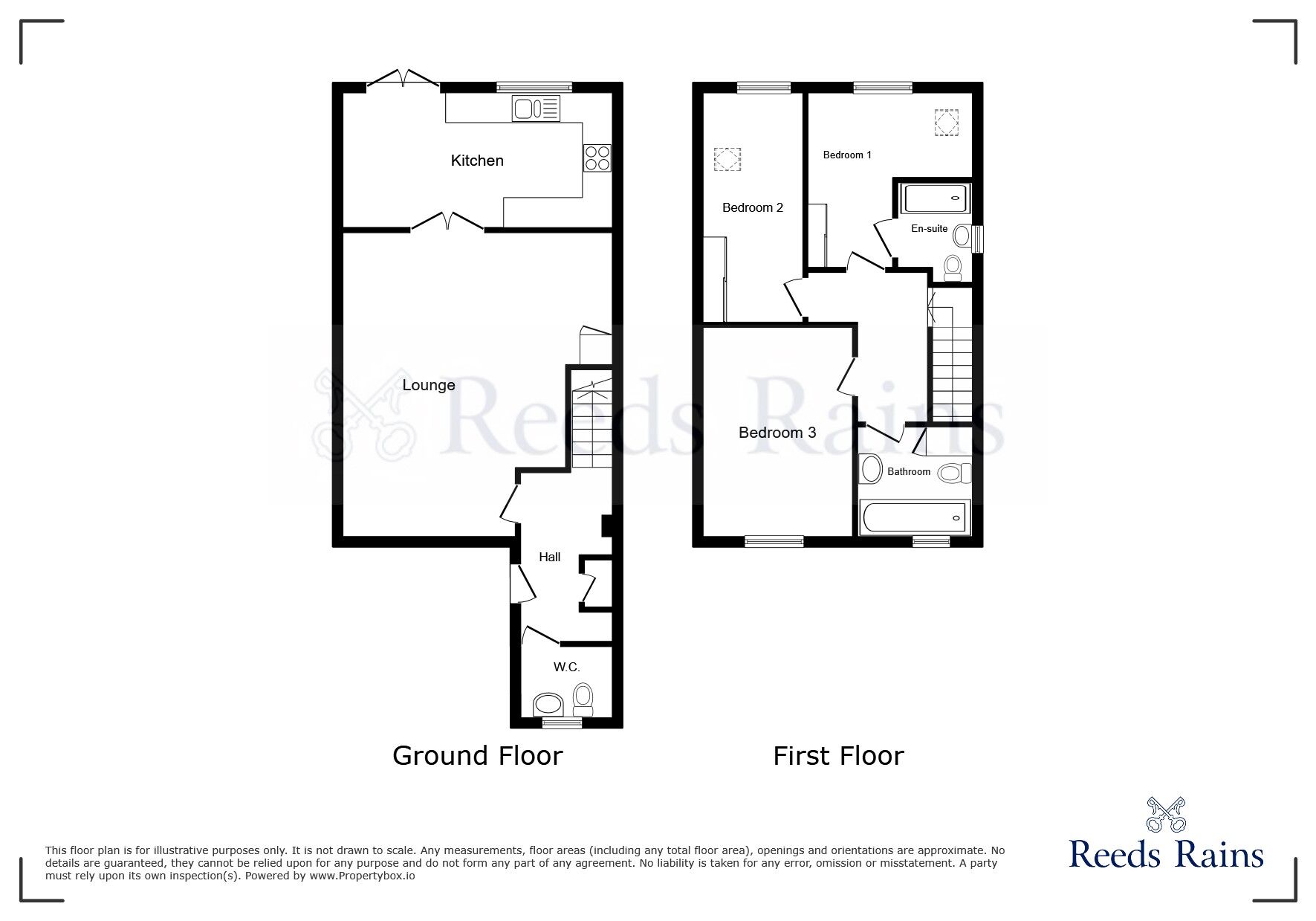 Floorplan of 3 bedroom Detached House for sale, Abbotsford Drive, Thurcroft, South Yorkshire, S66