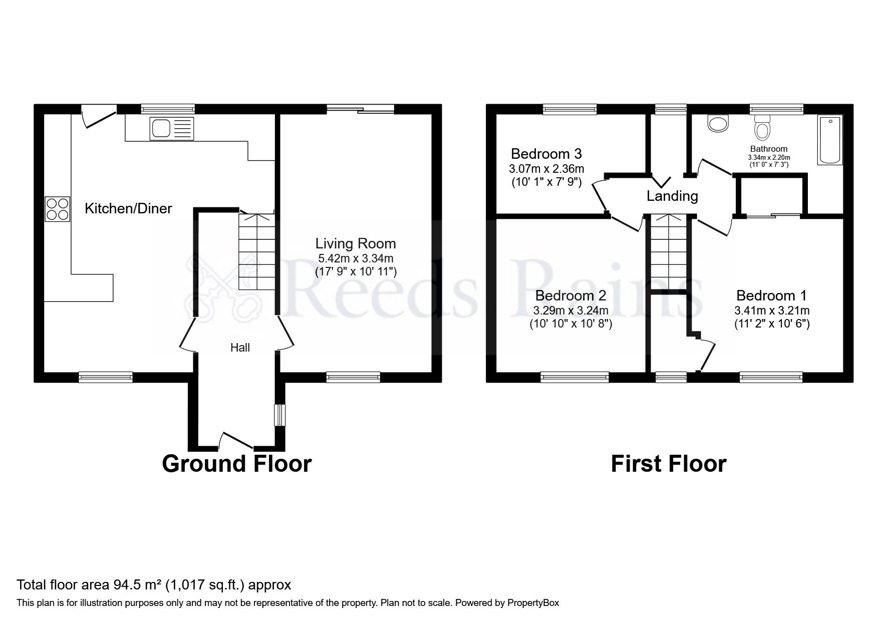 Floorplan of 3 bedroom Semi Detached House for sale, Brampton Avenue, Thurcroft, South Yorkshire, S66
