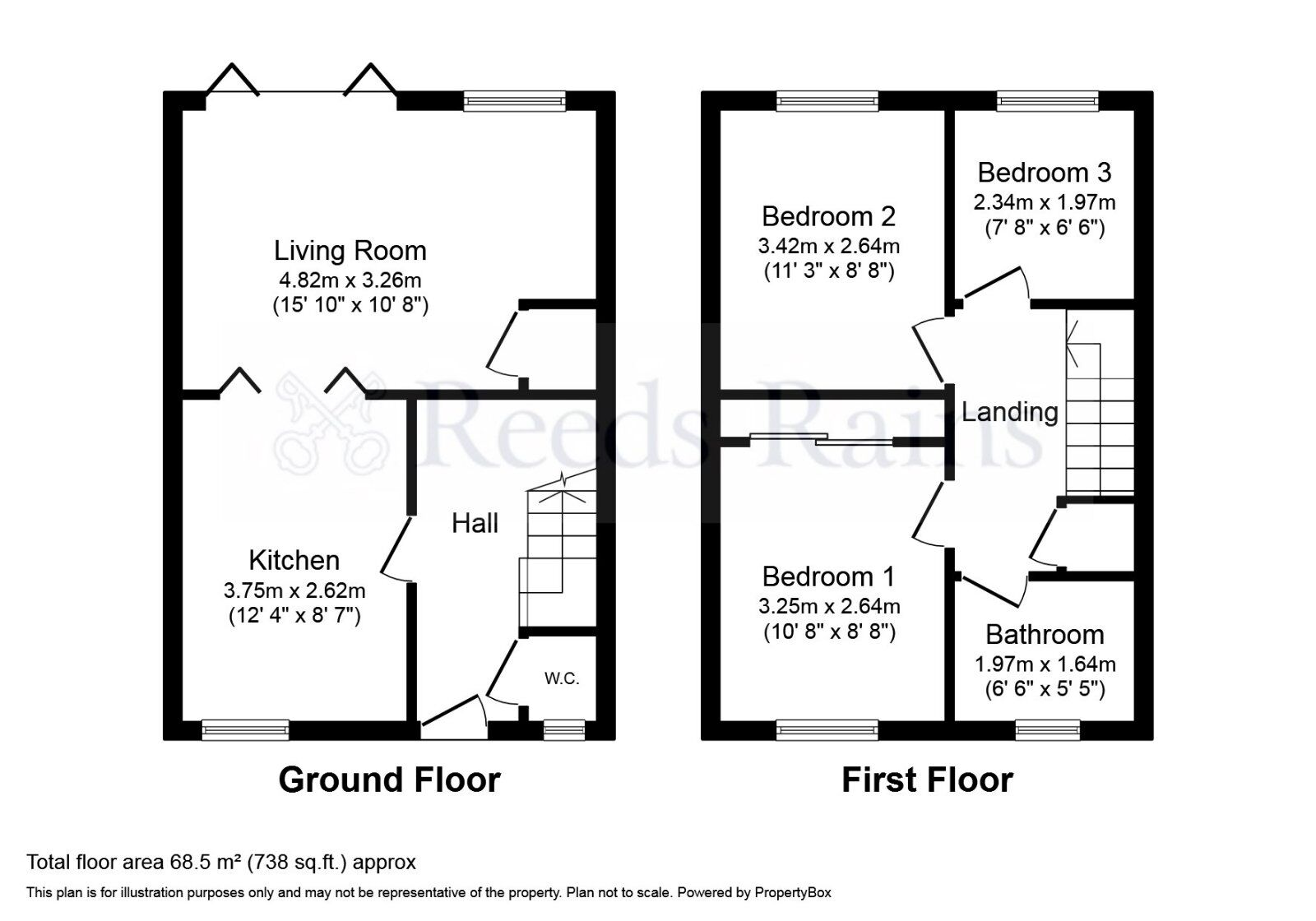Floorplan of 3 bedroom End Terrace House to rent, Main Street, North Anston, South Yorkshire, S25