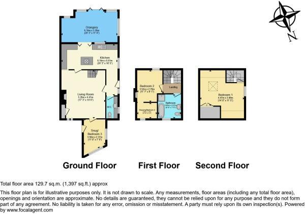 Floorplan of 3 bedroom Semi Detached House for sale, Church Corner, Laughton, South Yorkshire, S25