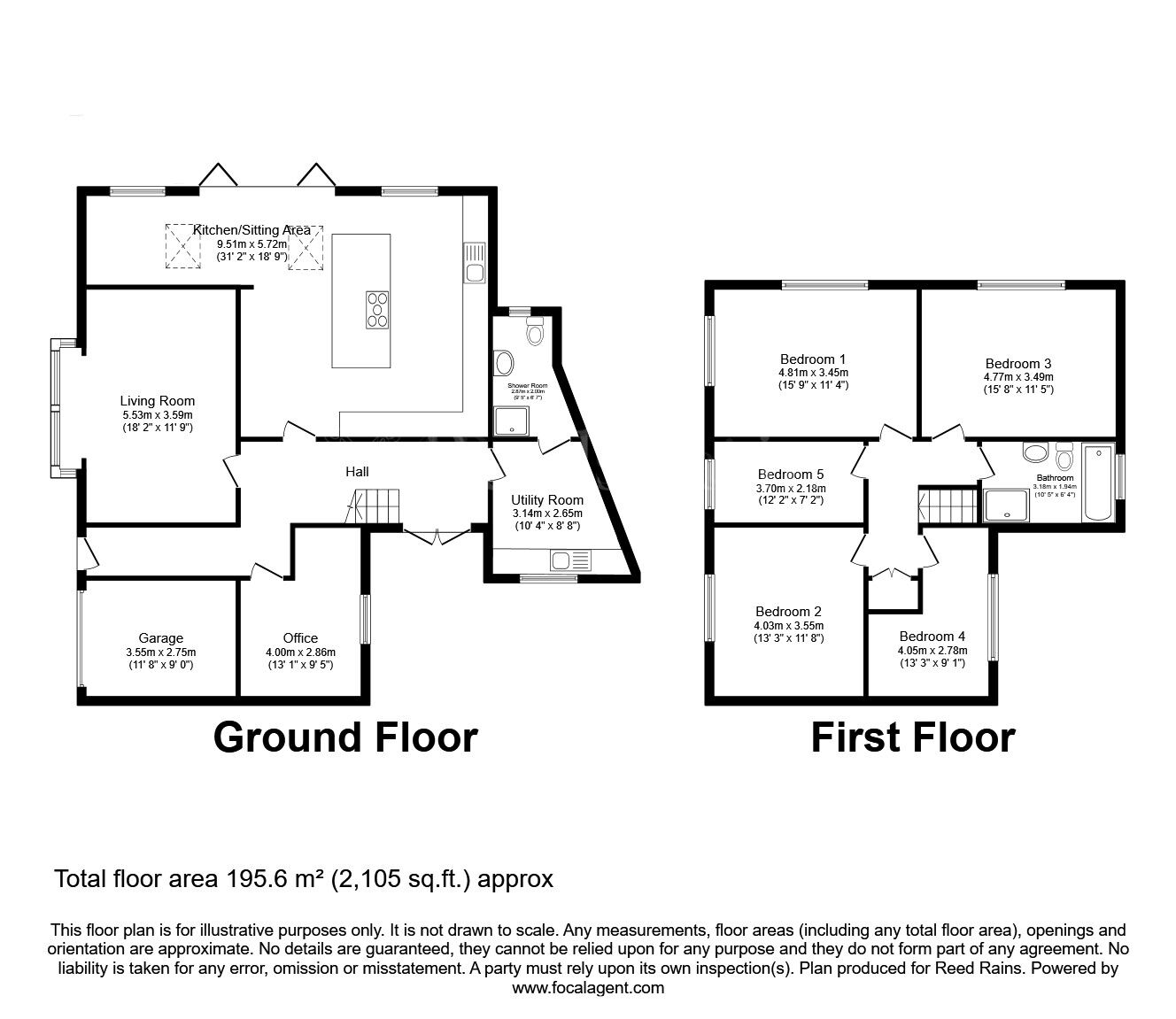 Floorplan of 5 bedroom Detached House for sale, Manor Way, Todwick, South Yorkshire, S26