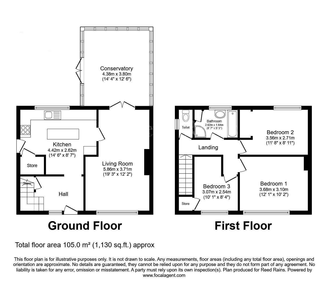 Floorplan of 3 bedroom Semi Detached House for sale, Shelley Drive, Dinnington, South Yorkshire, S25