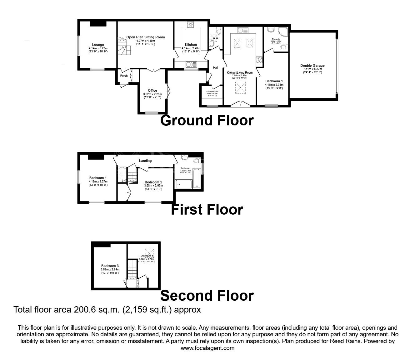 Floorplan of 5 bedroom Semi Detached House for sale, Laughton Road, Dinnington, South Yorkshire, S25