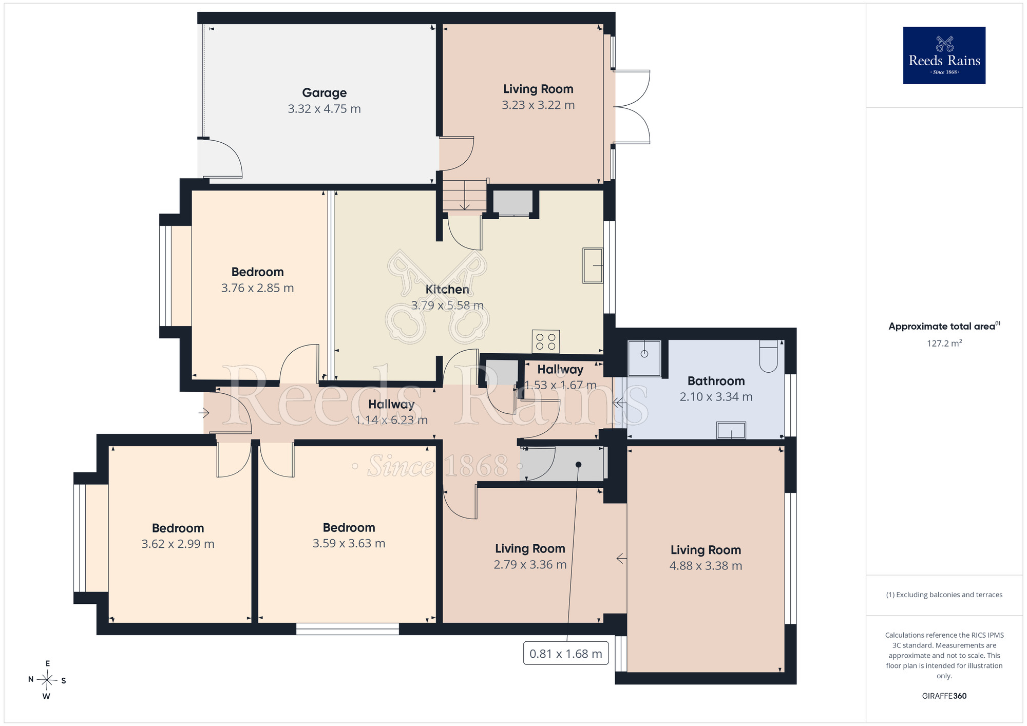 Floorplan of 3 bedroom Detached Bungalow for sale, Osborne Drive, Todwick, South Yorkshire, S26