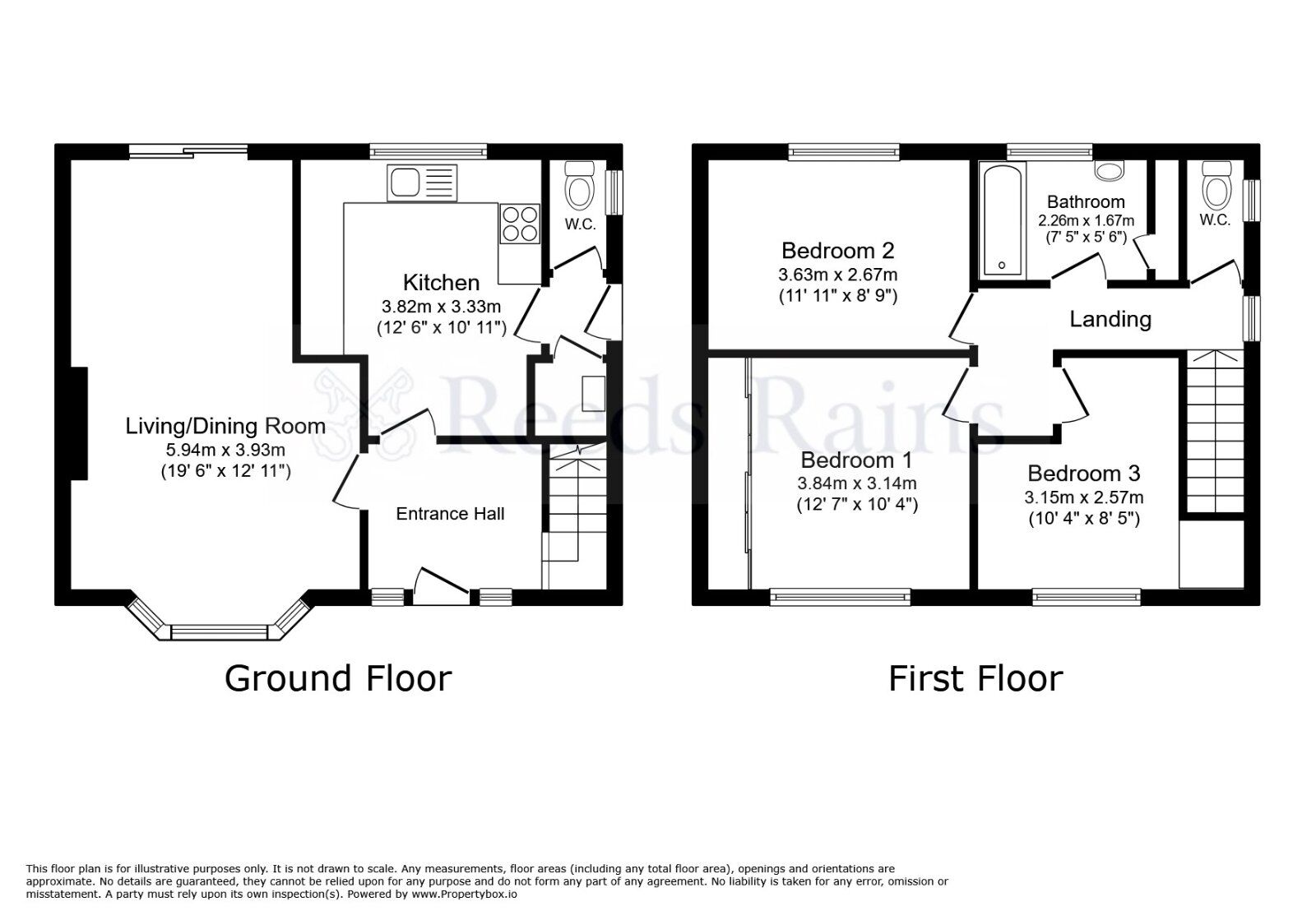 Floorplan of 3 bedroom Semi Detached House to rent, Shakespeare Drive, Dinnington, South Yorkshire, S25