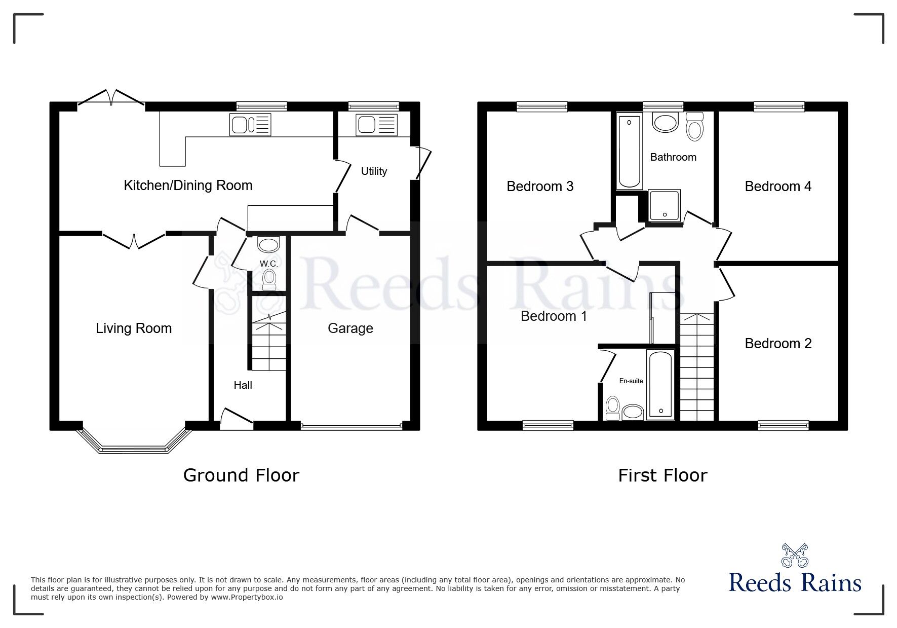 Floorplan of 4 bedroom Detached House for sale, Stockwell Avenue, Kiveton Park, South Yorkshire, S26