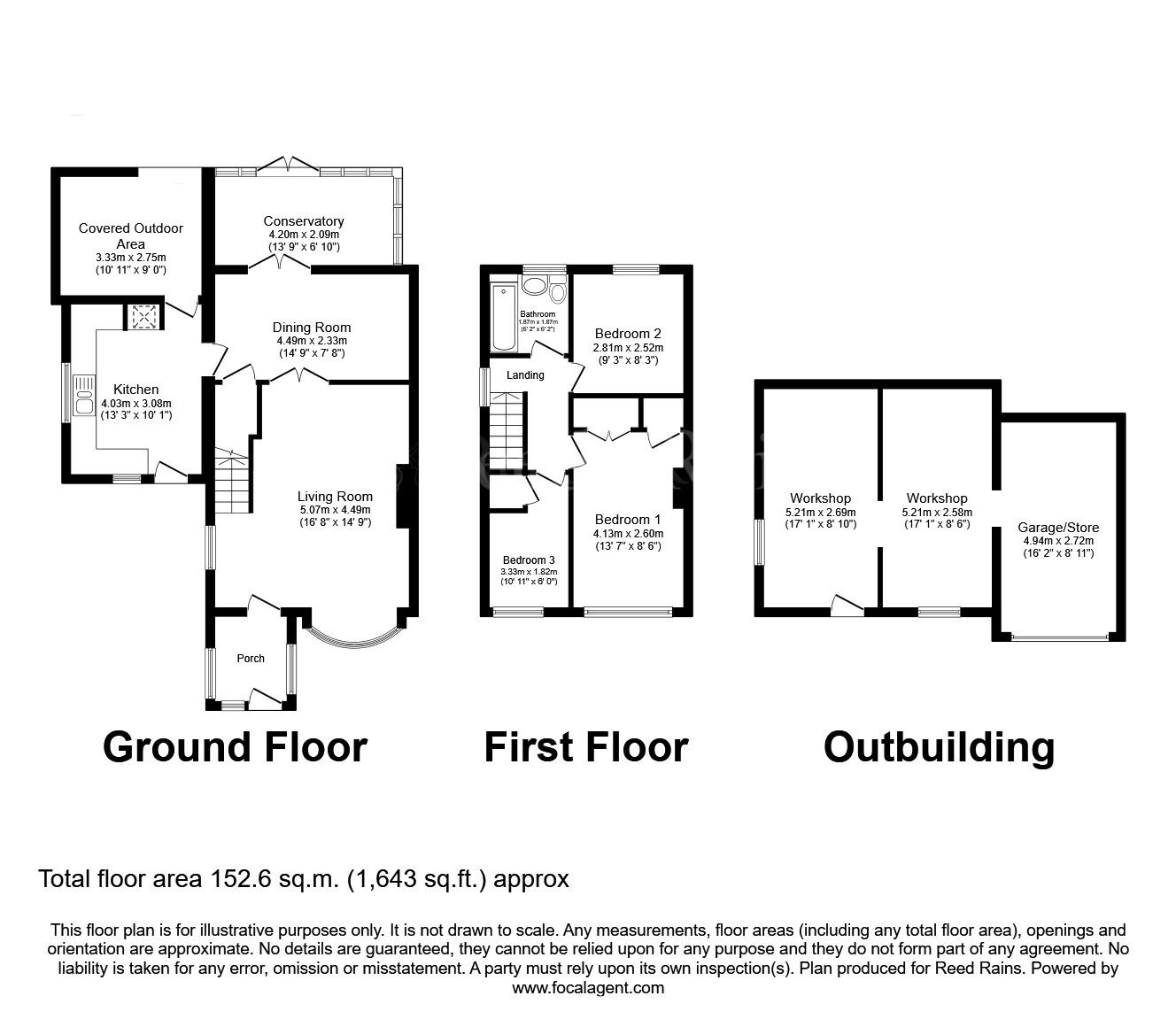 Floorplan of 3 bedroom Semi Detached House for sale, The Chase, Aston, South Yorkshire, S26