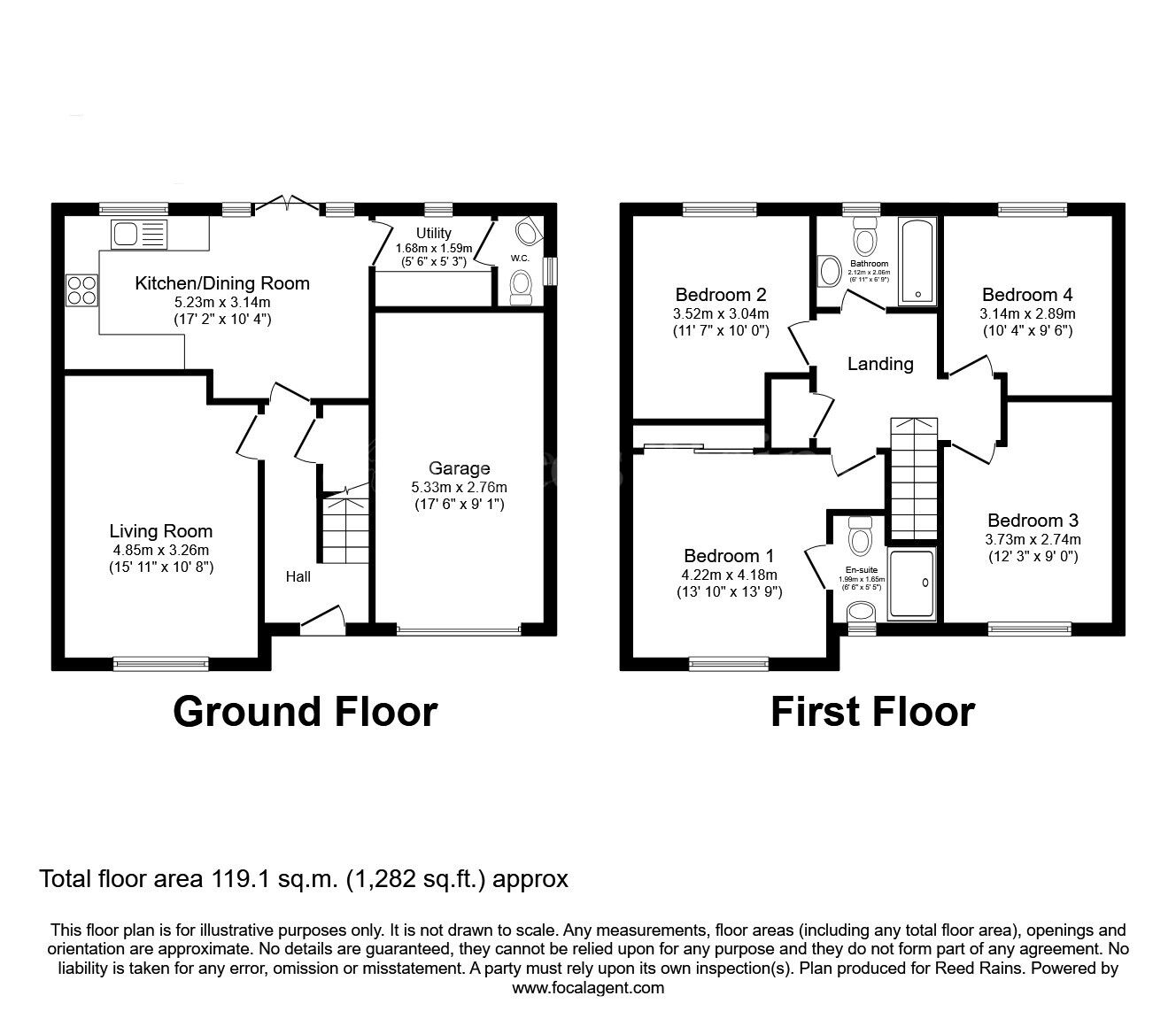 Floorplan of 4 bedroom Detached House for sale, Lodge Lane, Dinnington, South Yorkshire, S25