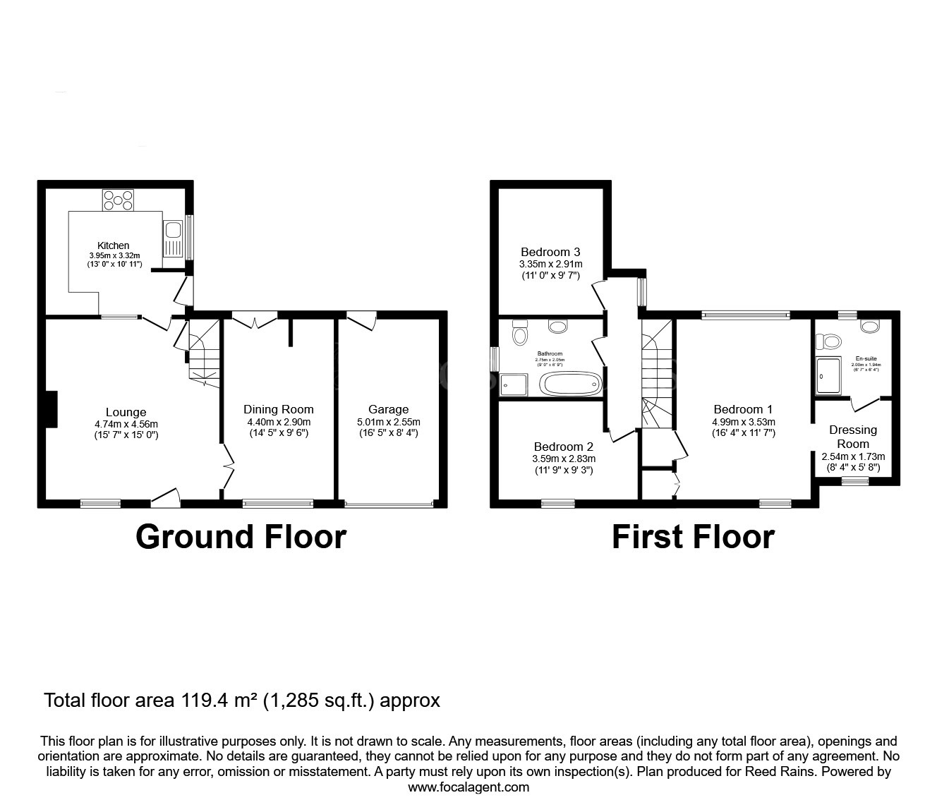 Floorplan of 3 bedroom Detached House for sale, Main Street, North Anston, South Yorkshire, S25