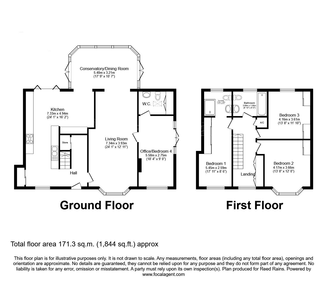Floorplan of 4 bedroom Detached House for sale, Falcon Way, Dinnington, South Yorkshire, S25