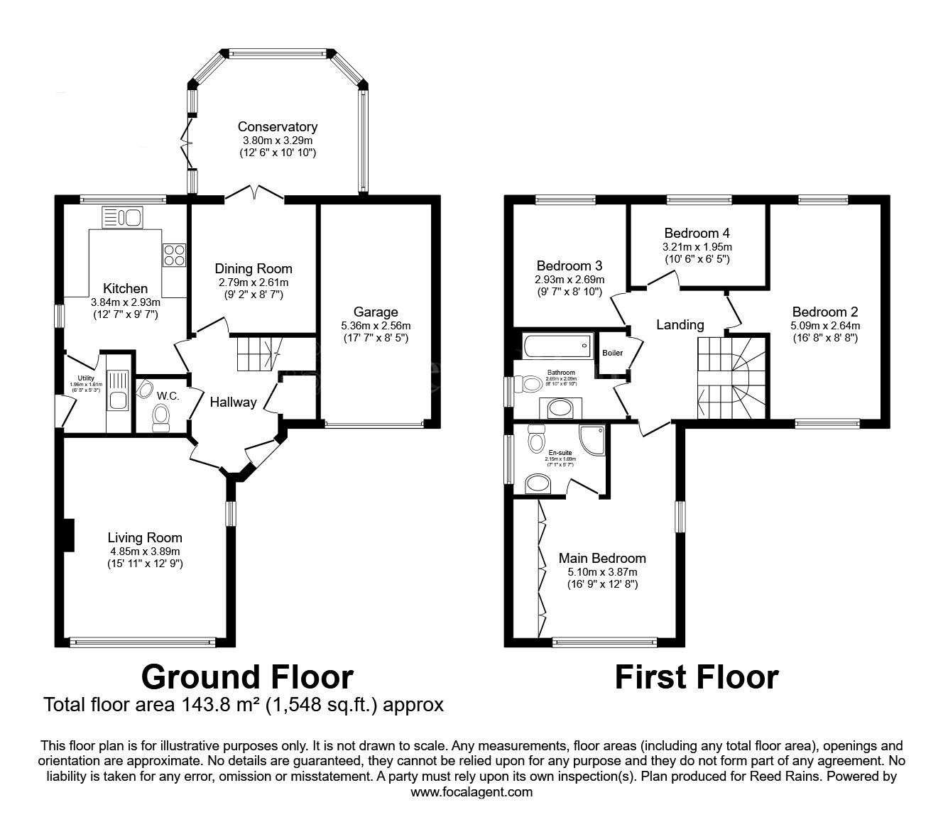 Floorplan of 4 bedroom Detached House for sale, Haldon Way, Worksop, Nottinghamshire, S81