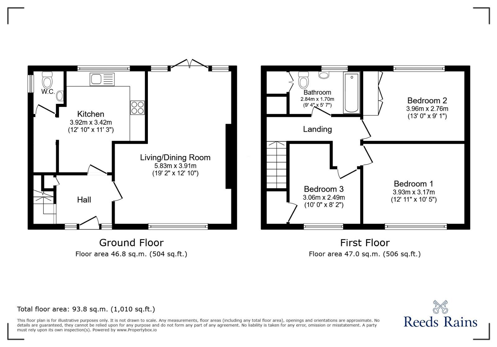 Floorplan of 3 bedroom Semi Detached House to rent, Shakespeare Drive, Dinnington, South Yorkshire, S25