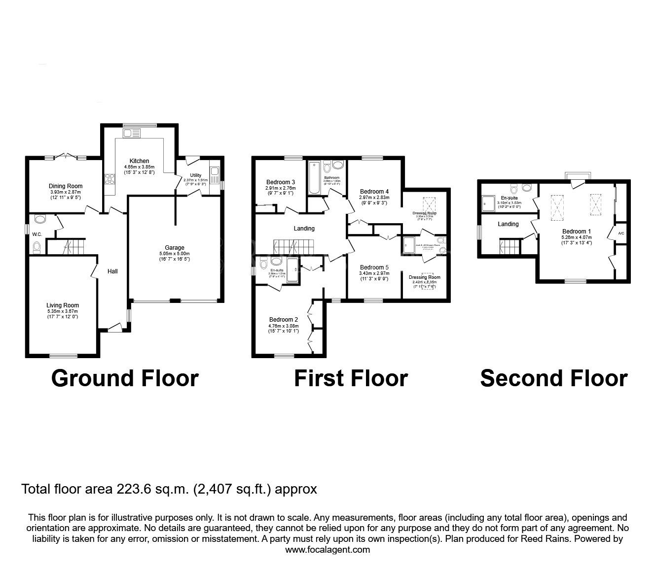 Floorplan of 5 bedroom Detached House for sale, Blackbird Avenue, Gateford, Nottinghamshire, S81