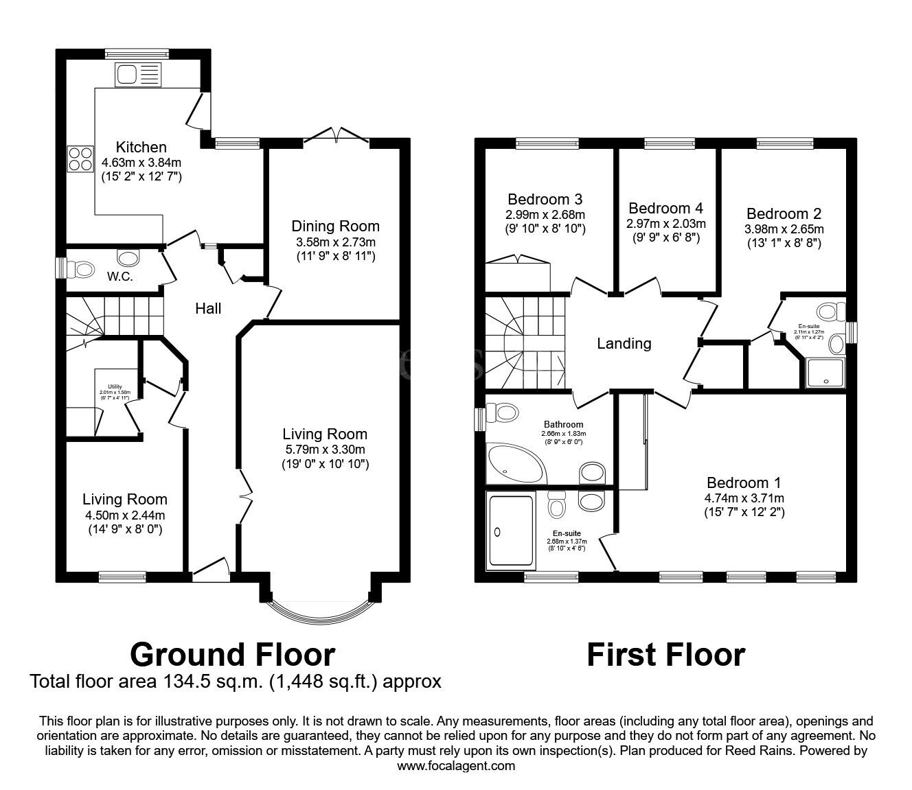 Floorplan of 4 bedroom Detached House for sale, Town Wells Court, North Anston, South Yorkshire, S25
