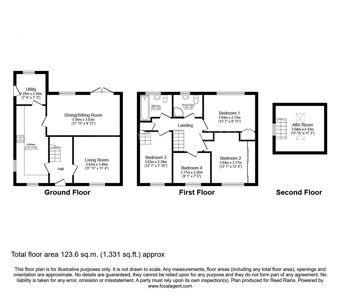 Floorplan of 4 bedroom Detached House for sale, Hoades Avenue, Woodsetts, South Yorkshire, S81