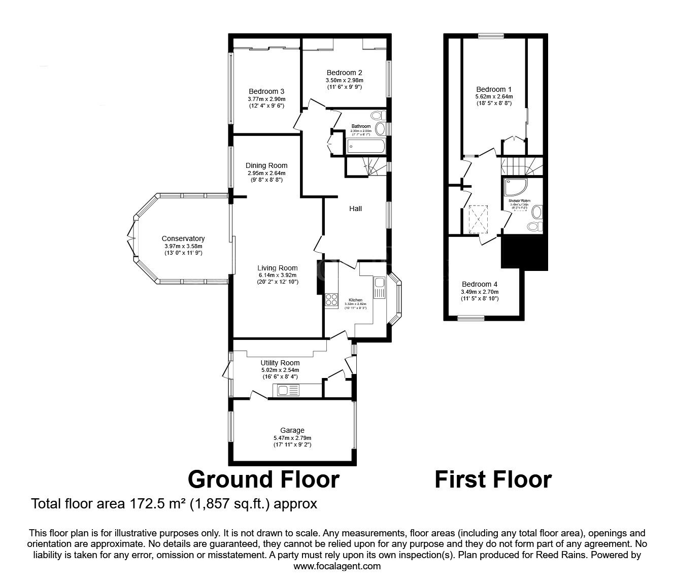 Floorplan of 4 bedroom Detached House for sale, Ivanhoe Road, Thurcroft, South Yorkshire, S66