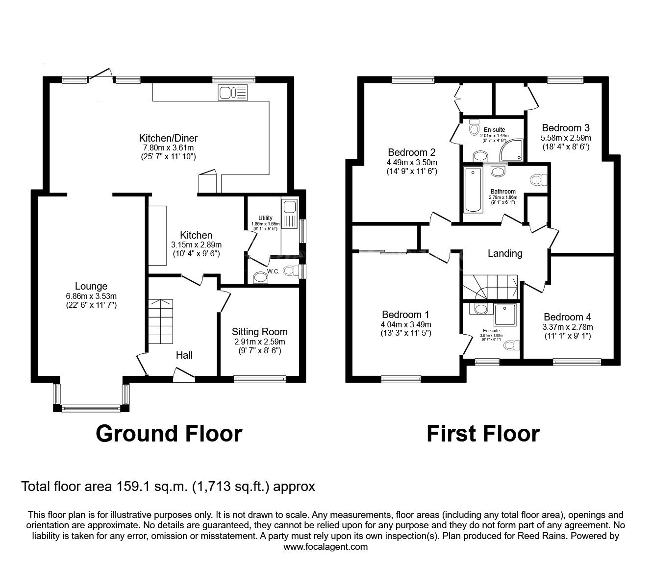 Floorplan of 4 bedroom Detached House for sale, Mill Haven, North Anston, South Yorkshire, S25