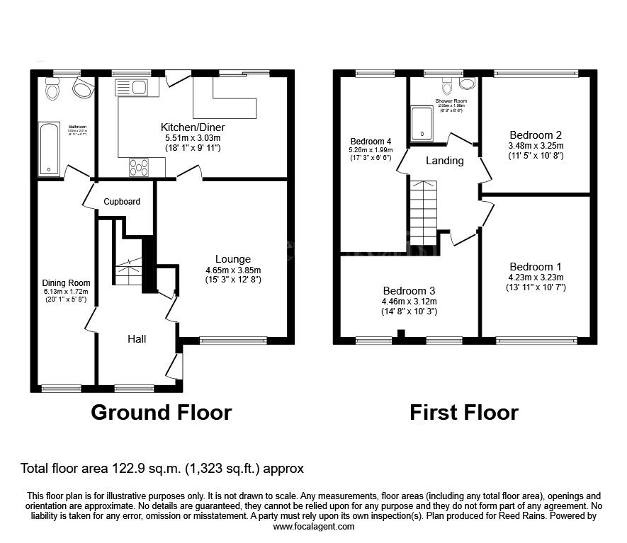 Floorplan of 5 bedroom Semi Detached House for sale, Millstone Drive, Aston, Rotherham, S26