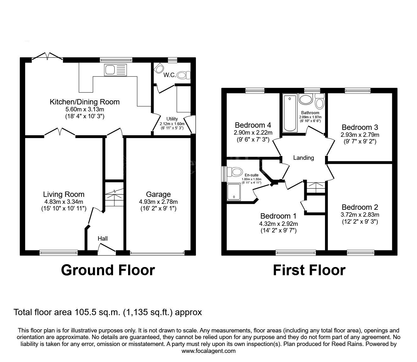 Floorplan of 4 bedroom Detached House for sale, Candle Crescent, Thurcroft, South Yorkshire, S66