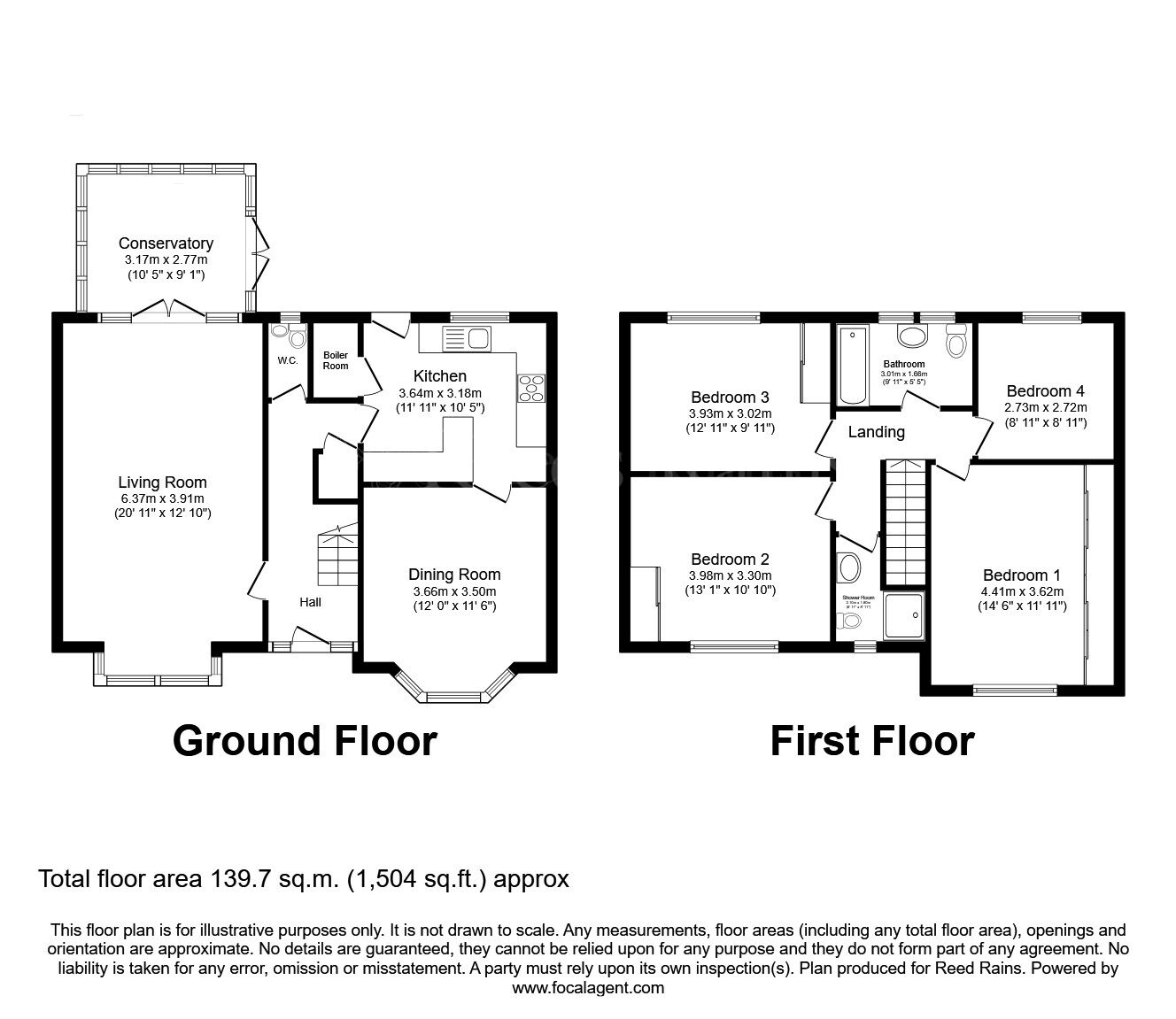 Floorplan of 4 bedroom Detached House for sale, West Bank Drive, South Anston, South Yorkshire, S25