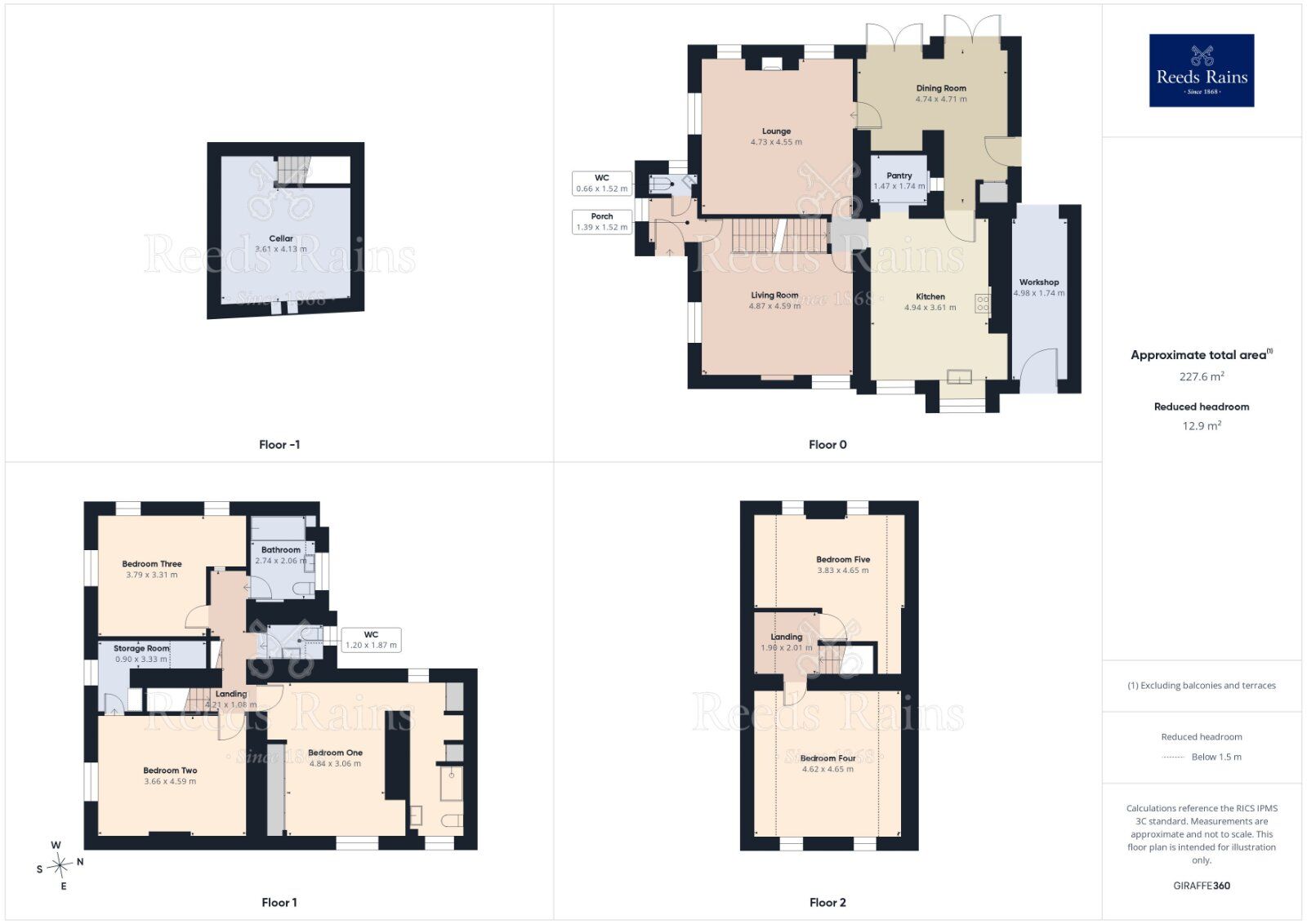 Floorplan of 5 bedroom House for sale, Dinnington Road, Woodsetts, South Yorkshire, S81