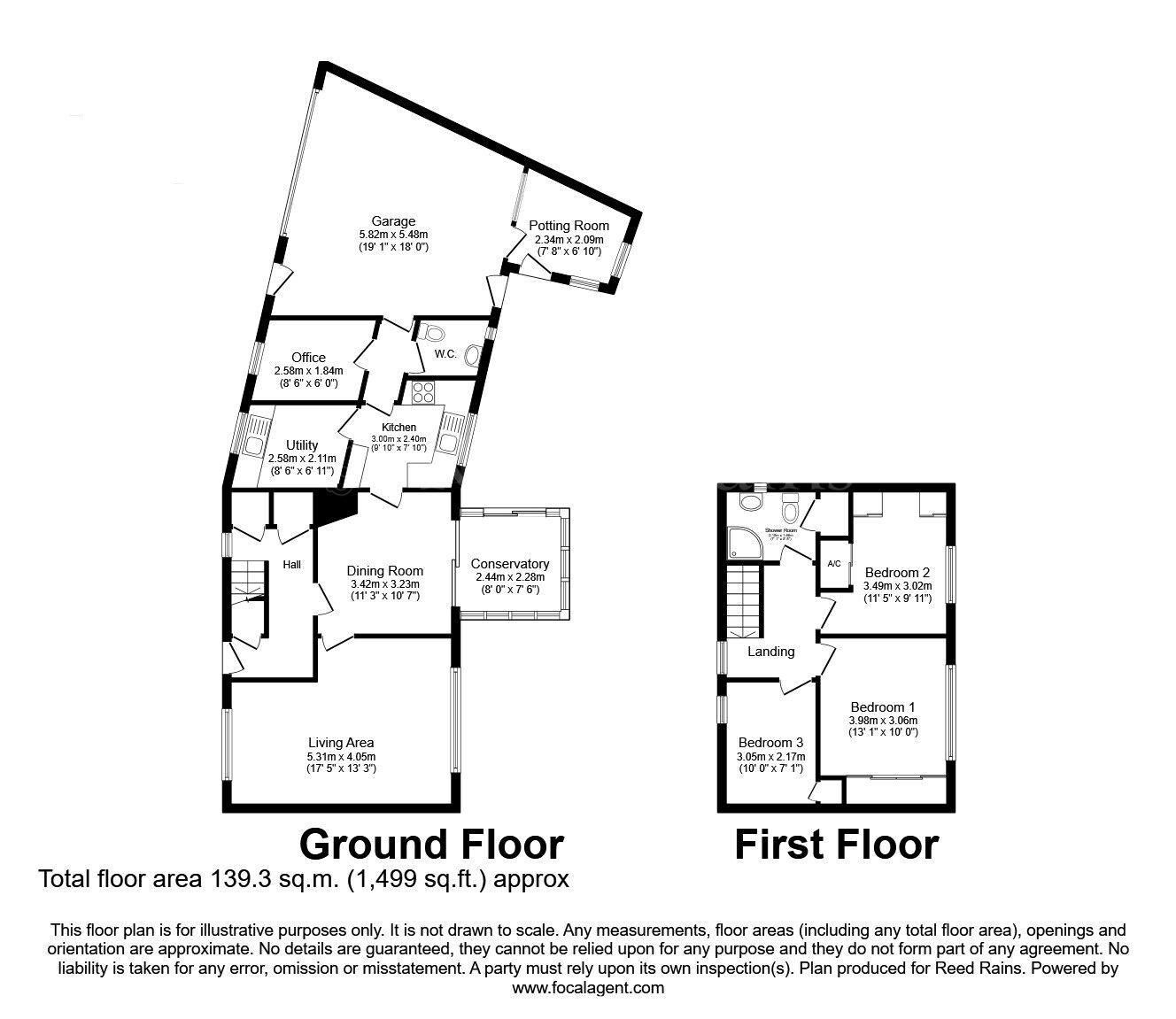 Floorplan of 3 bedroom Semi Detached House for sale, Queens Avenue, Kiveton Park, South Yorkshire, S26