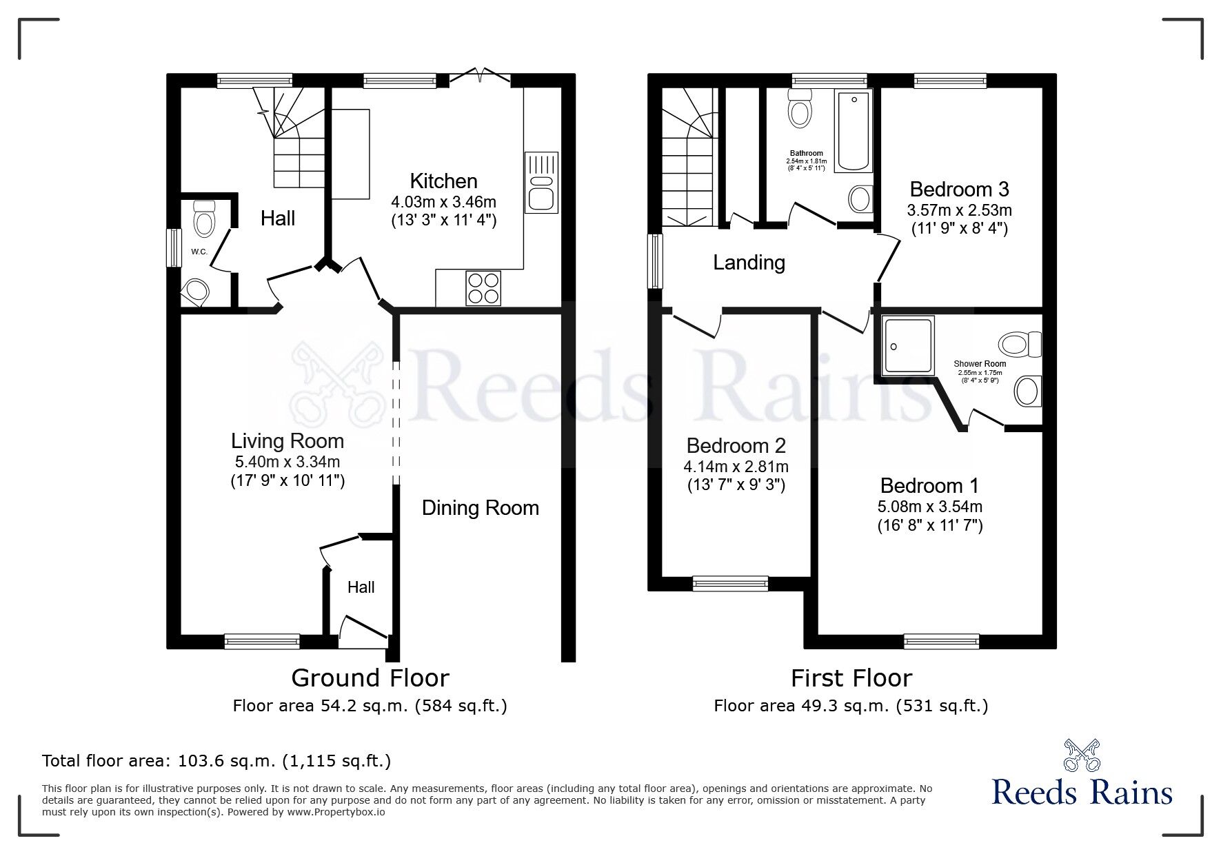 Floorplan of 3 bedroom Detached House for sale, St. Pancras Close, Dinnington, South Yorkshire, S25