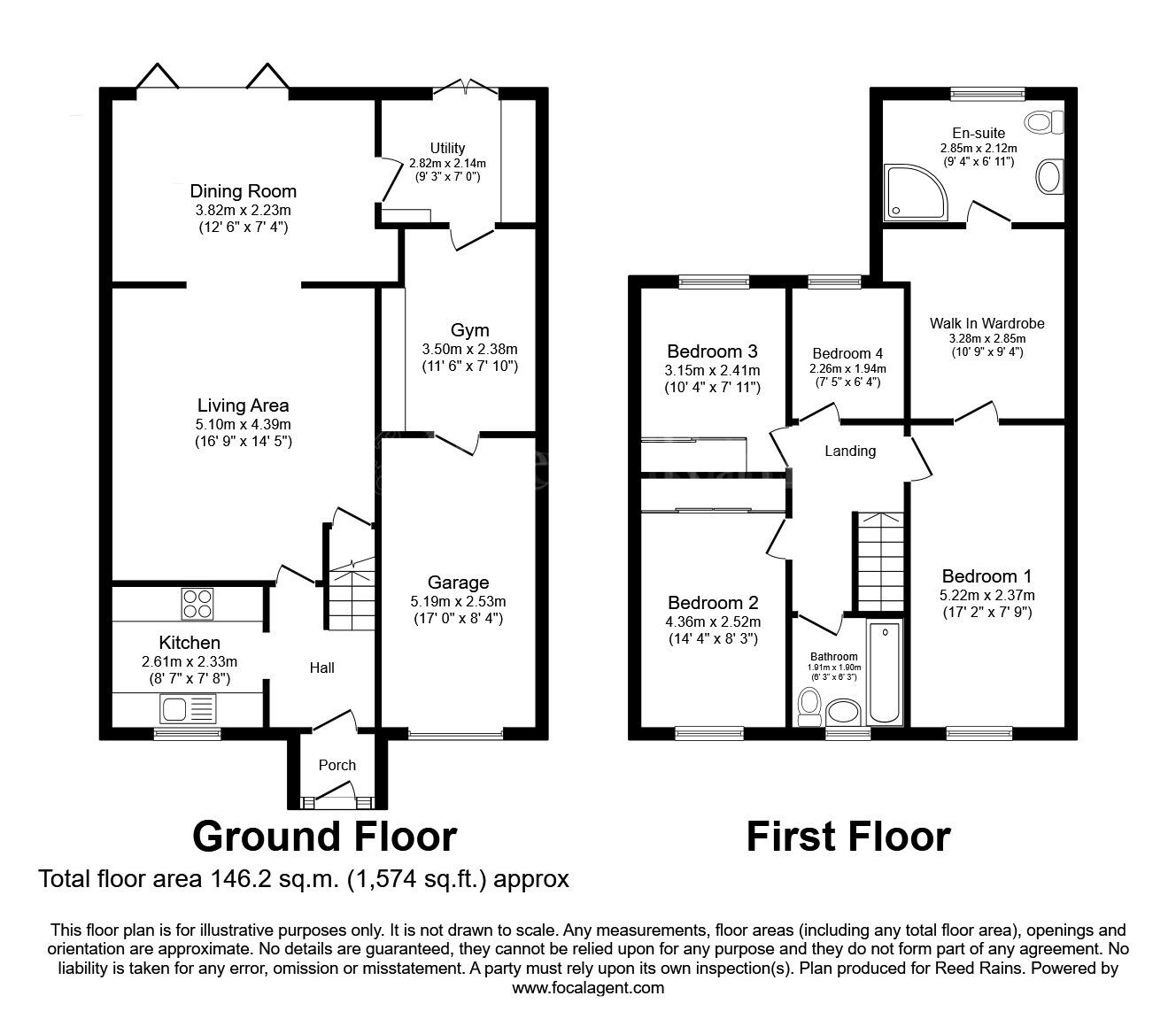 Floorplan of 4 bedroom Semi Detached House for sale, Gleneagles Road, Dinnington, South Yorkshire, S25