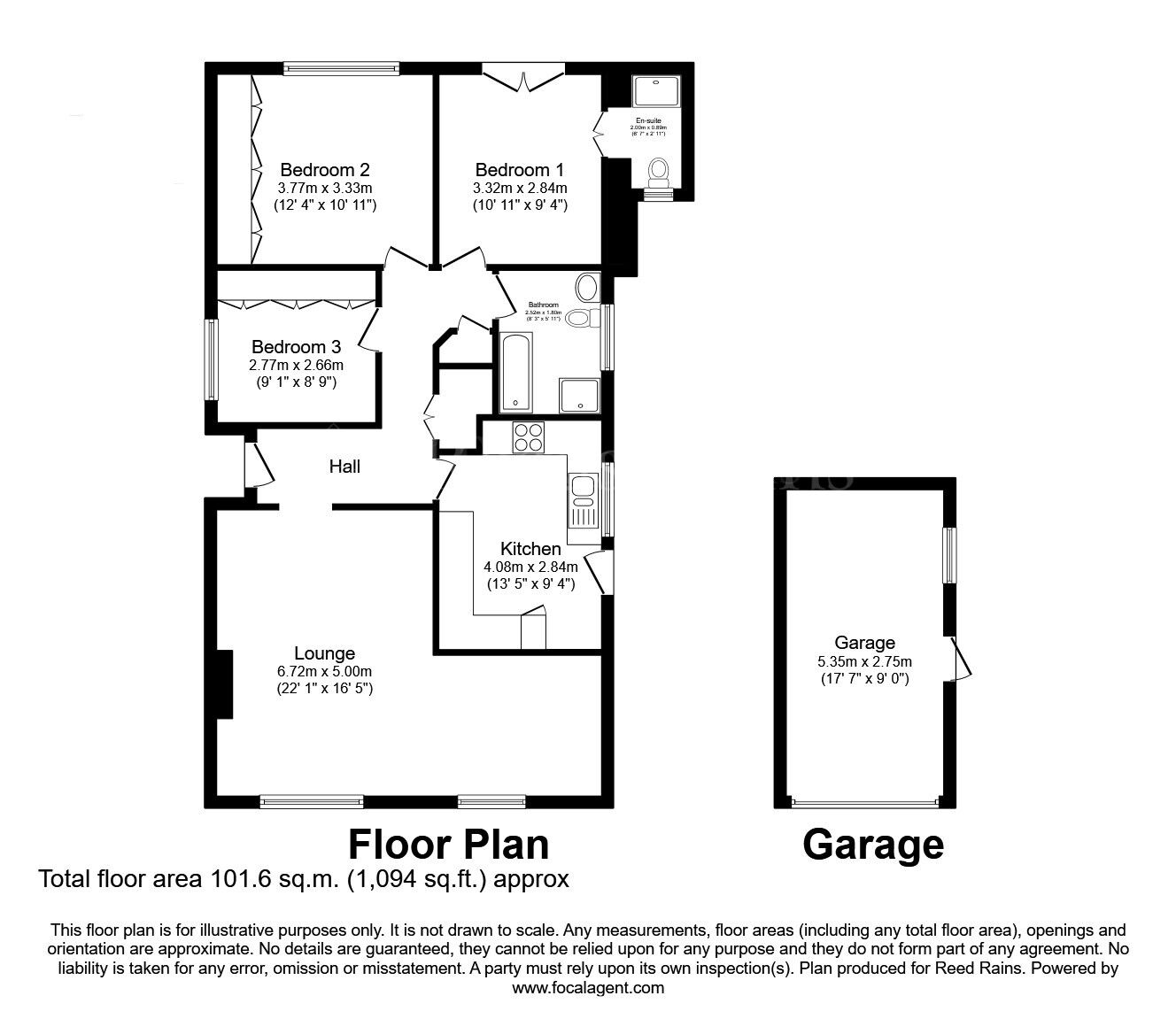 Floorplan of 3 bedroom Detached Bungalow for sale, Eastfield Crescent, Laughton, South Yorkshire, S25