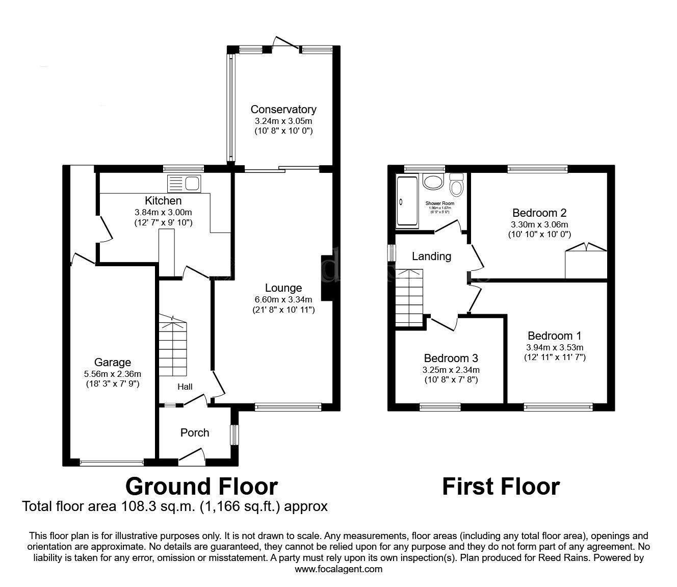 Floorplan of 3 bedroom Semi Detached House for sale, Northfield Drive, Woodsetts, Nottinghamshire,, S81