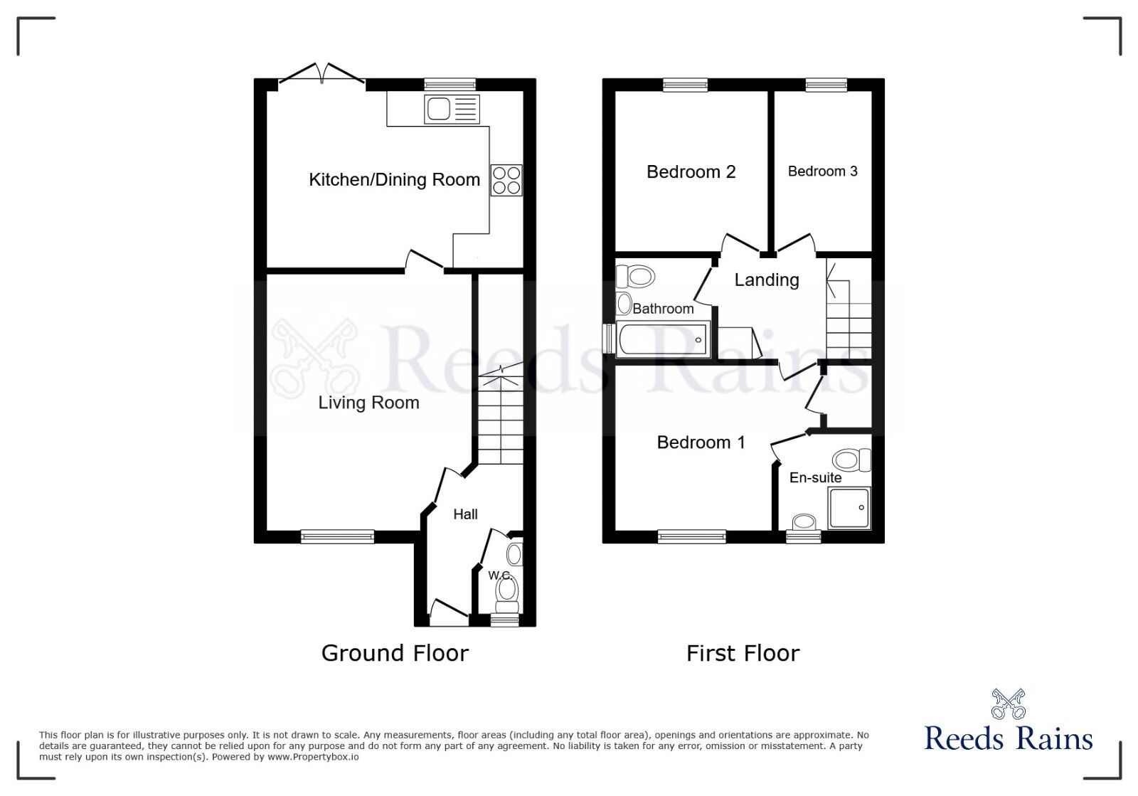 Floorplan of 3 bedroom Semi Detached House to rent, Candle Crescent, Thurcroft, South Yorkshire, S66